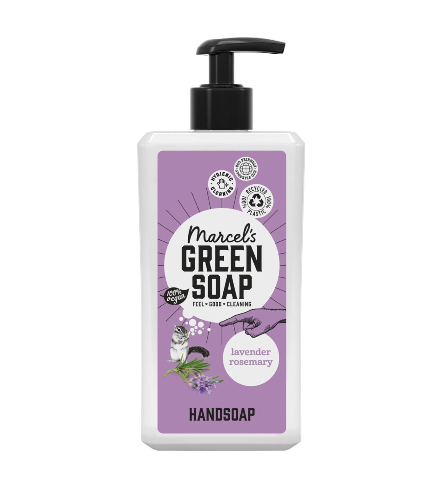 Marcel's Green Soap Lavender & Rosemary Hand Soap 500ml Dispenser - Eco-Friendly, Vegan, Biodegradable - Buy Online on GoSupps.com