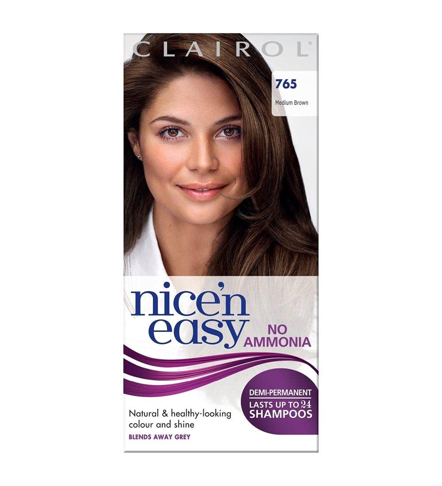 Clairol Nice 'N Easy Coloration longue dur e sans ammoniaque 765 Brun moyen Brun 1 unit (Lot de 1)