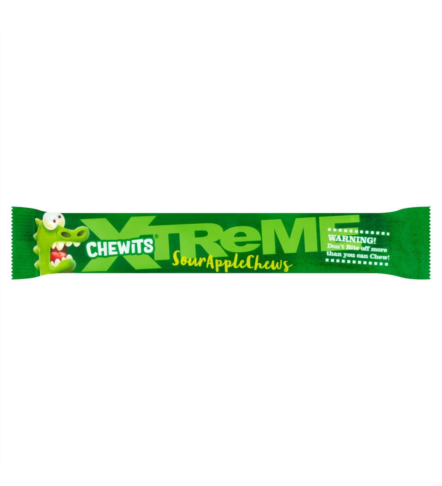 Chewits Xtreme B tonnets de Pomme Acide - 30 g - Lot de 4