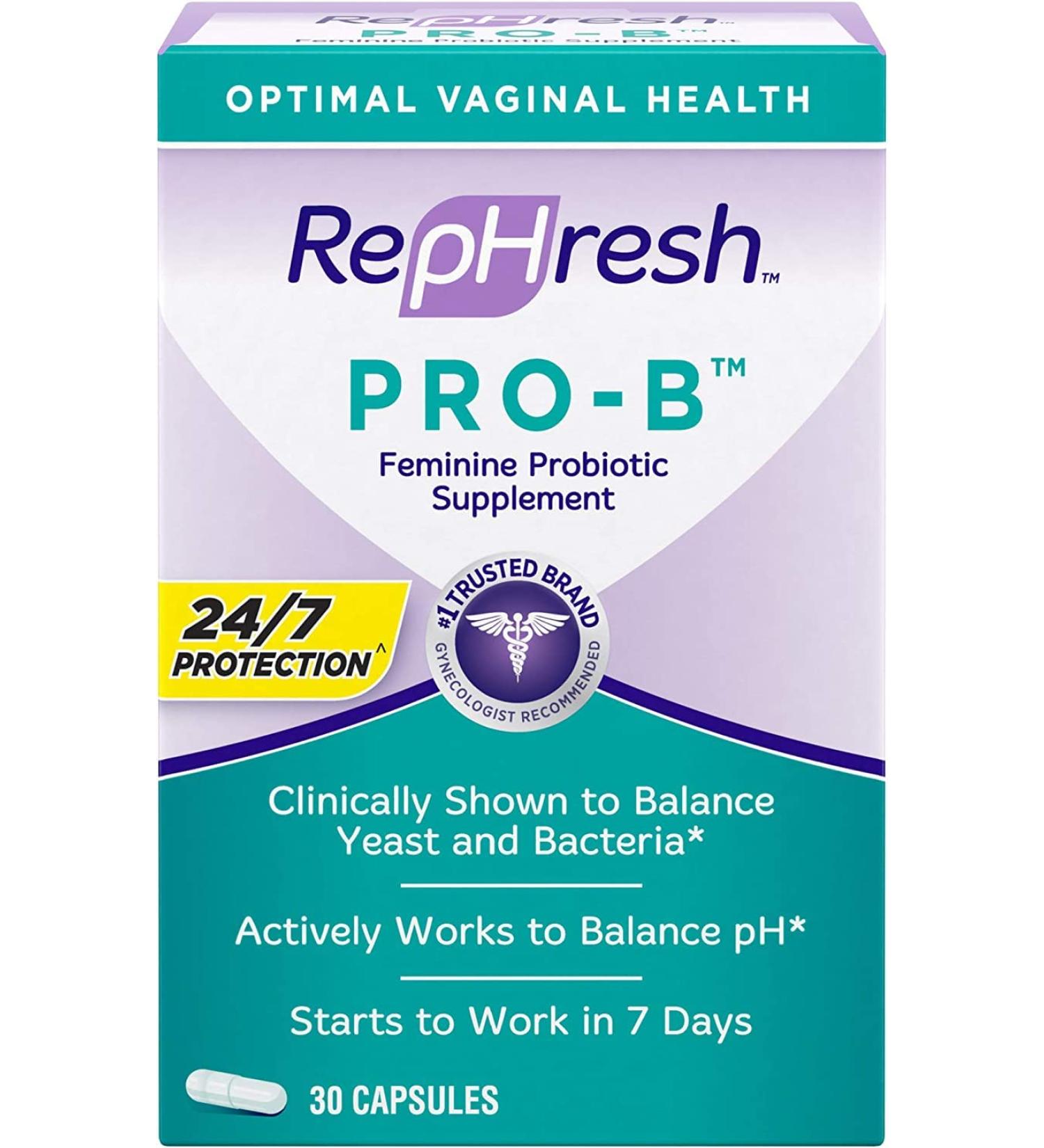RepHresh Pro-B Probiotic Feminine Supplement - 60 Count - Buy Online on GoSupps.com