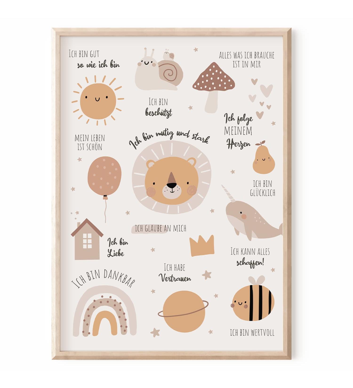 Meinbaby123 Affirmation Images | DIN A2 Poster for Children's Room | Premium Wall Decor | Inspirational Baby Room Decorations - Buy Online on GoSupps.com