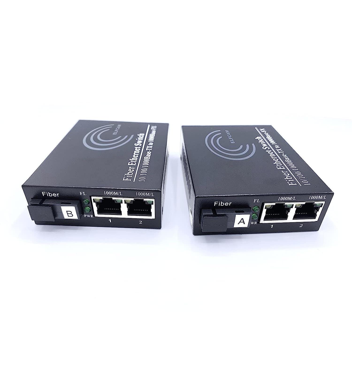 1 Pair Fiber Ethernet Converters  SFP Media Converter Included  Up to 20KM Distance on Single Mode SC Fiber Optic (2 RJ45 Ports *2 RJ45 Ports) - Buy Online on GoSupps.com