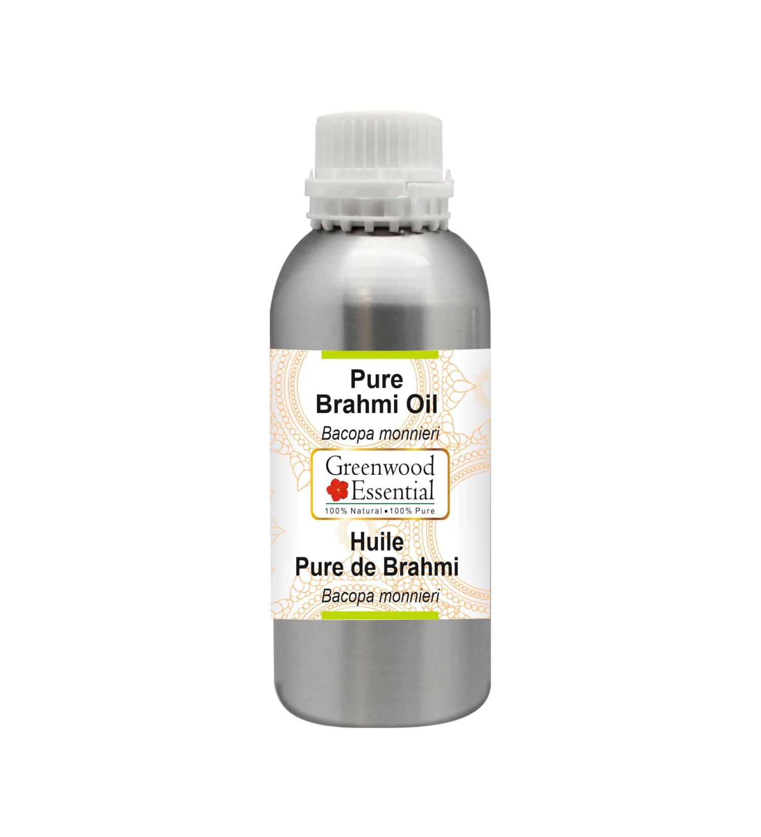 Greenwood Essential Pure Brahmi oil (Bacopa monnieri) Natural Therapeutic Grade 300ml (10 oz) - Buy Online on GoSupps.com
