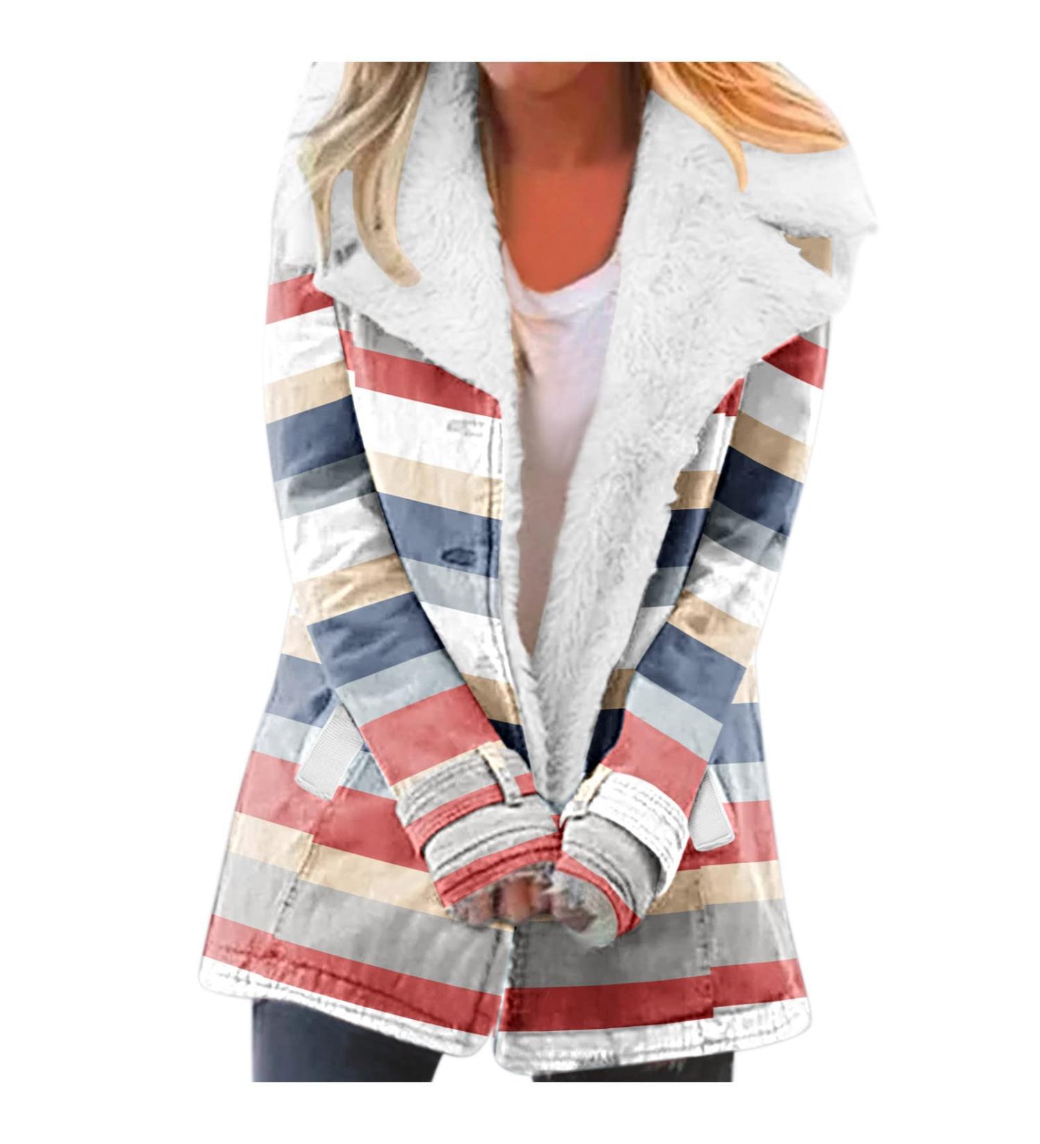 Buy Hanxiulin Fluffy Fleece Plush Jacket - Warm Women's Zipper Cardigan with Hood for Autumn & Winter - Oversized Outdoor Coat in XL White - Buy Online on GoSupps.com