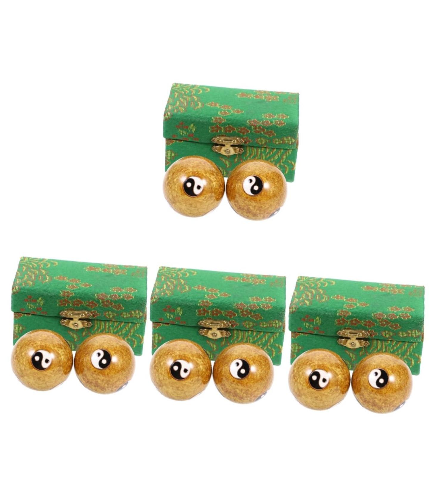 Solustre 8 STK Massage Globe & Hand Rolling Balls - Stress Relief Massage Devices for Adults - Metal Hand Massager Tool - Buy Online on GoSupps.com