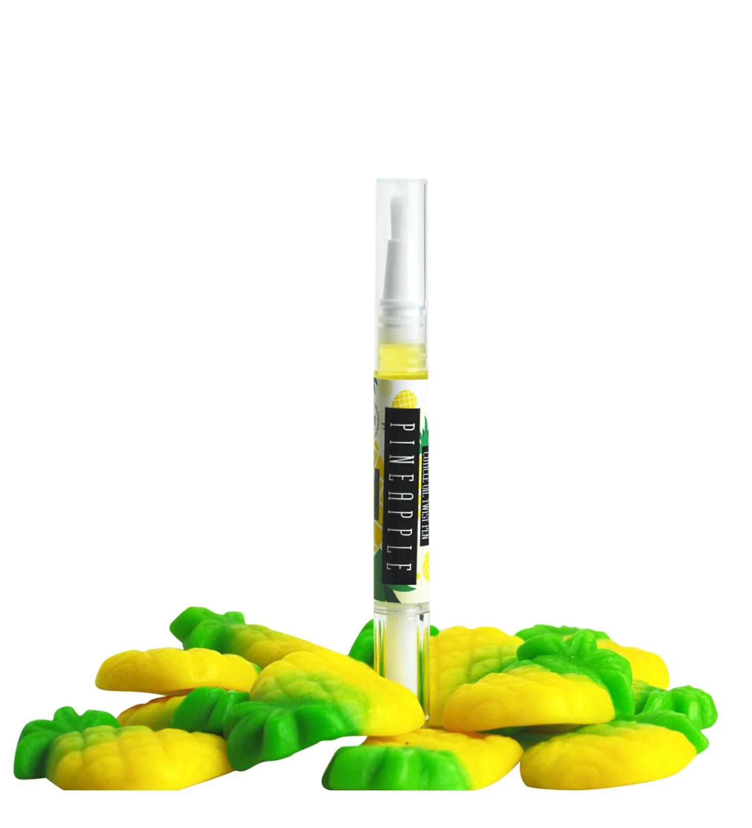 Pineapple Fragrance Scent Moisturising Cuticle & Nail Oil Travel Brush Pen For hyrating and nourishing dry and brittle nails