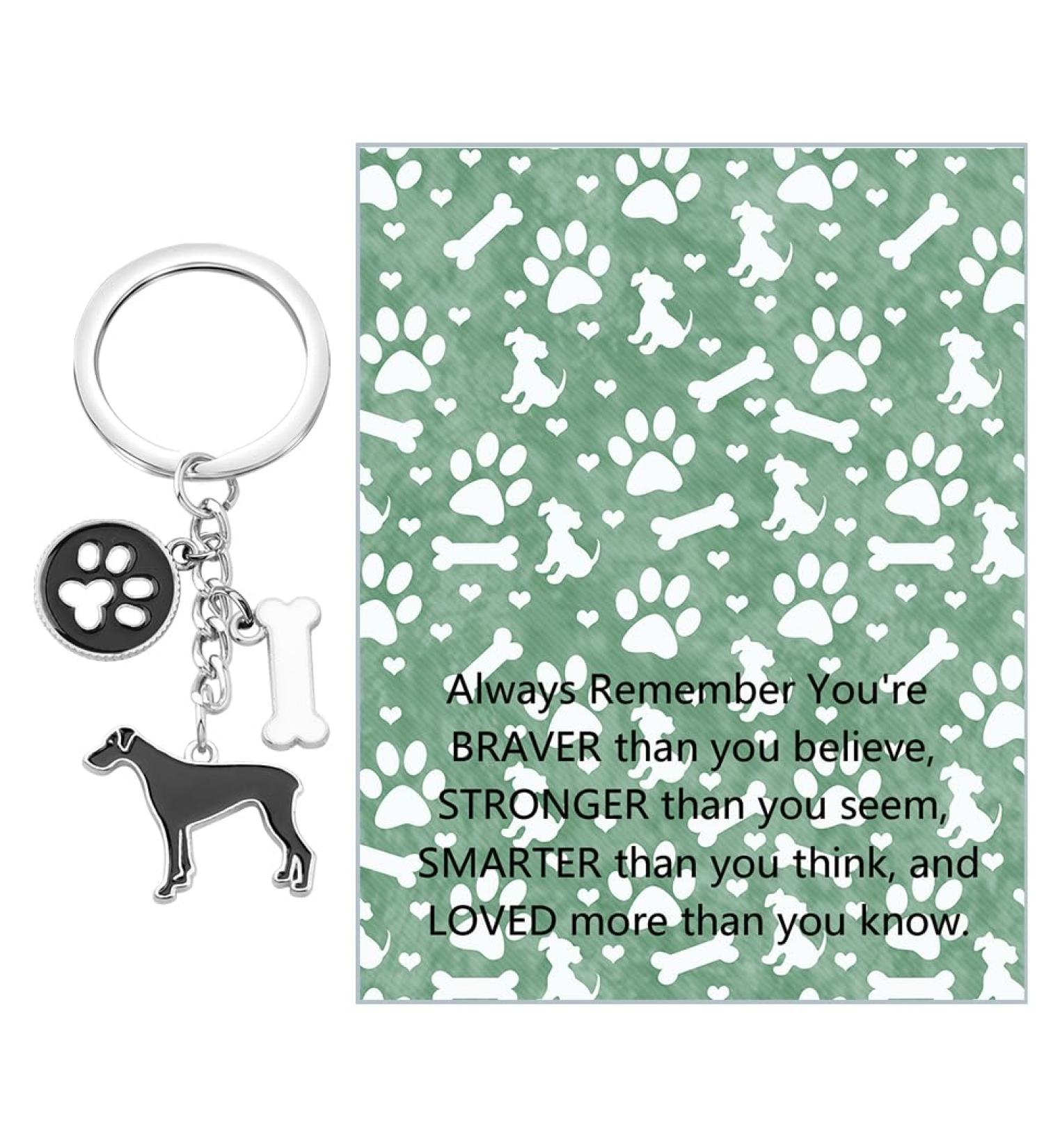 Ensianth Dog Keychain - Perfect Gift for Dog Lovers | Puppy Paw Print Keyring for Dog Owners | Ideal Gift for Mom & Dad - Buy Online on GoSupps.com