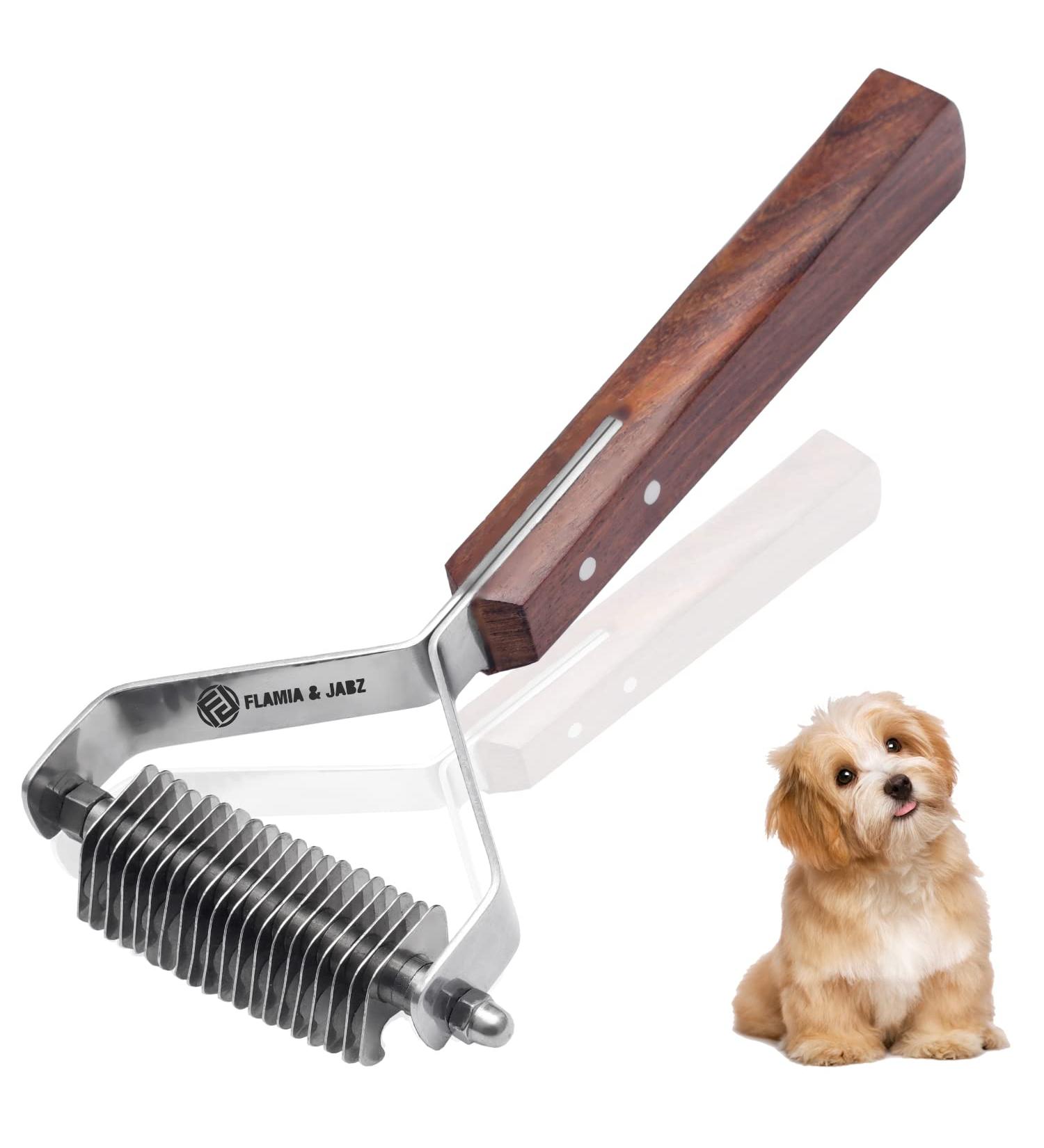 Flamia & Jabz Professional Rake (Dematting Comb) - 20 Blades for Dogs, Cats & Pets - Buy Online on GoSupps.com