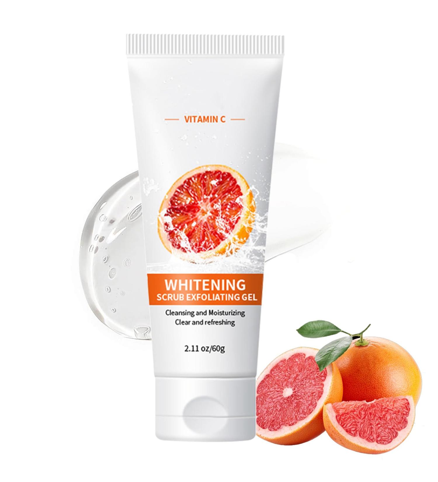 Orange Exfoliating Whitening Gel Vitamin C Face Exfoliator Scrub Whitening Scrub Exfoliating Gel Deep Cleansing Exfoliating Face Wash Exfoliating Face Scrub For Men & Women Face Body Skin - 60g - Buy Online on GoSupps.com