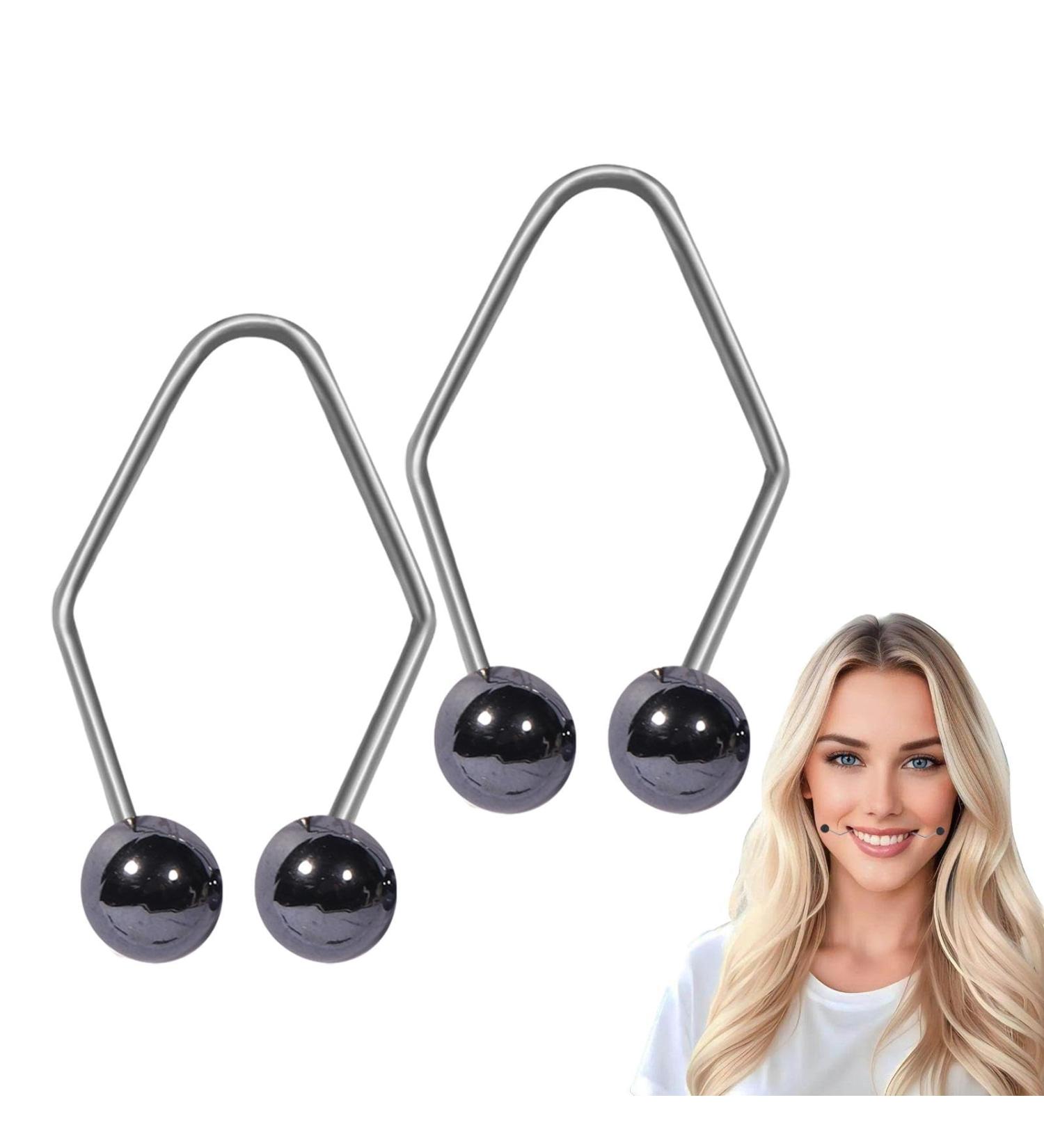 Dimple Maker Smile Face Trainer Dimple Maker with Beads Dimple Maker Beads for Women and Girls Dimple Trainer for Face Black - Buy Online on GoSupps.com