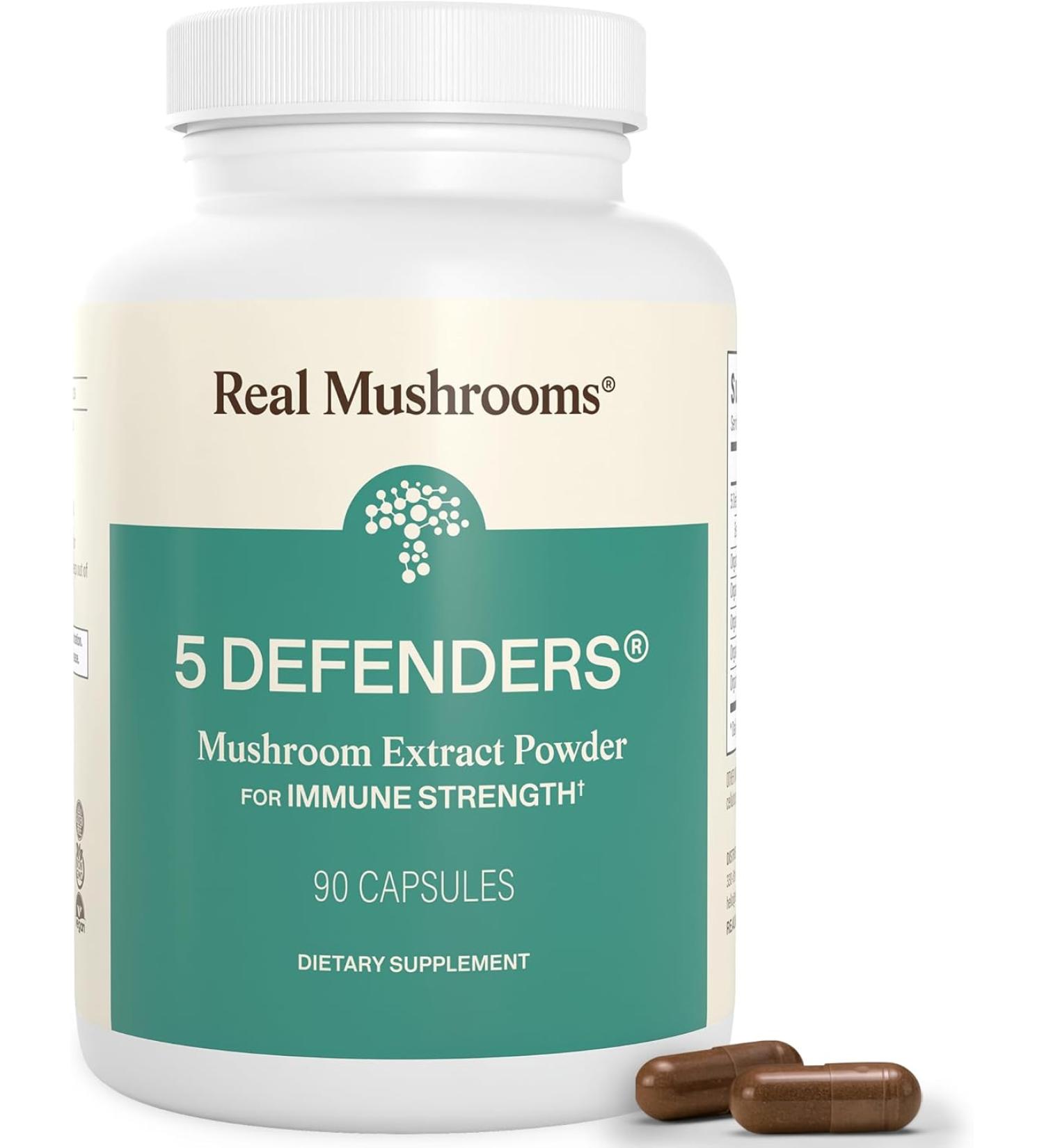 Defender Mushroom Supplements | Immune Support & Wellbeing | 90 Count - Buy Online on GoSupps.com