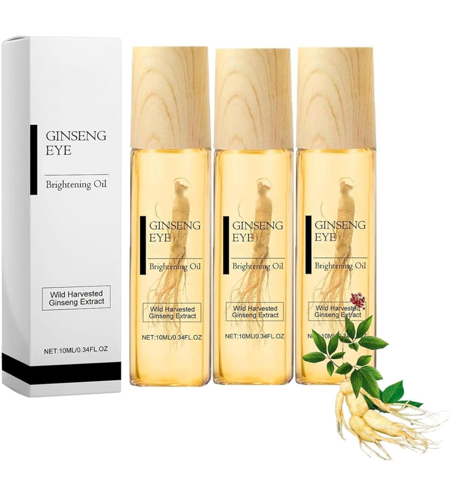 Ginseng Eye Oil Roller Ginseng Eye Brightening Oil Roll On Ginseng Under Eye Roller Oil Essense Anti-Wrinkle Eye Serum for Dark Circles Fine Lines and Wrinkles (3pcs) - Buy Online on GoSupps.com