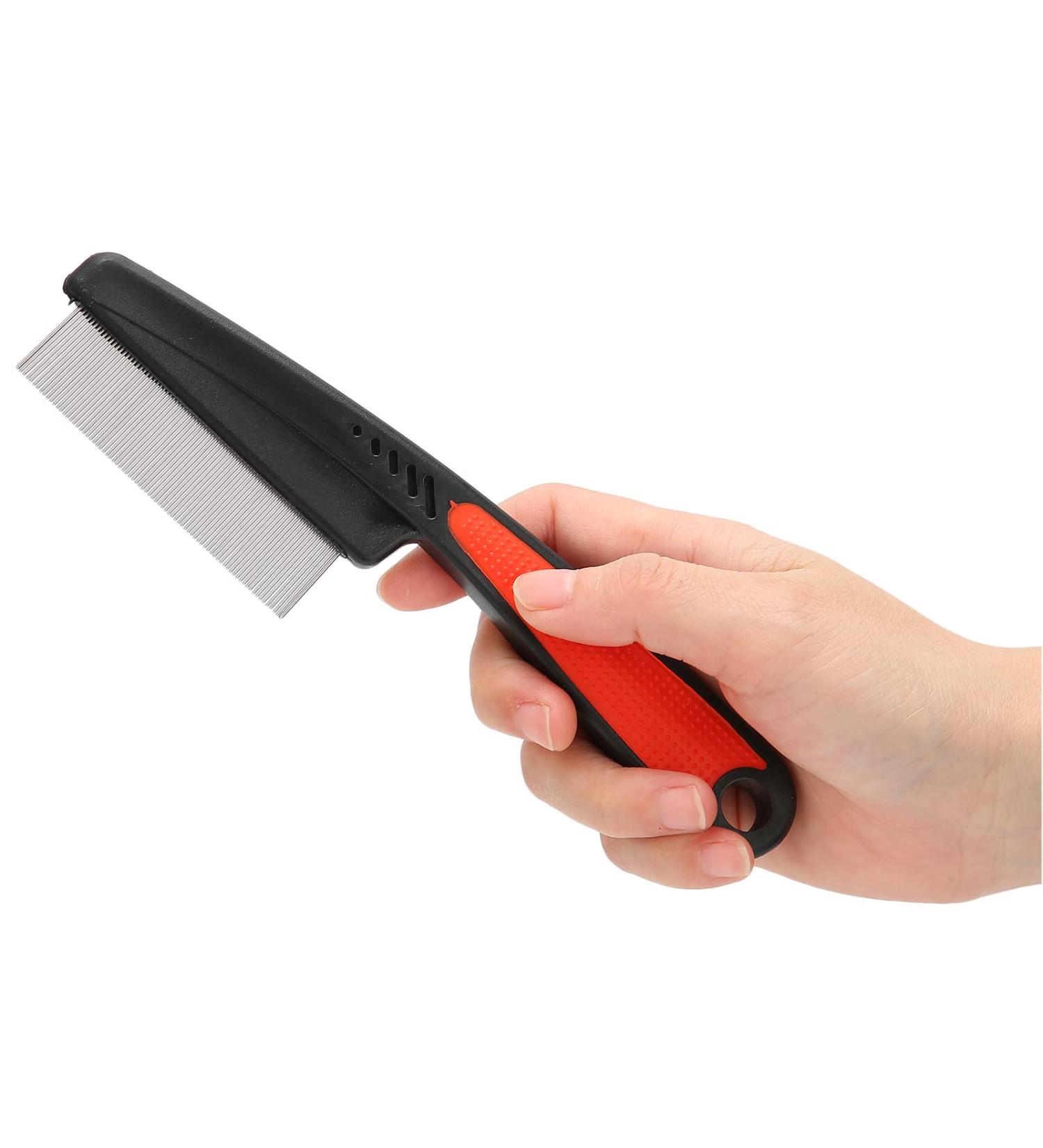 Stainless Steel Fine Tooth Lice Comb - Professional Nit Removal for Kids, Adults, Pets - Long/Short Hair - Buy Online on GoSupps.com