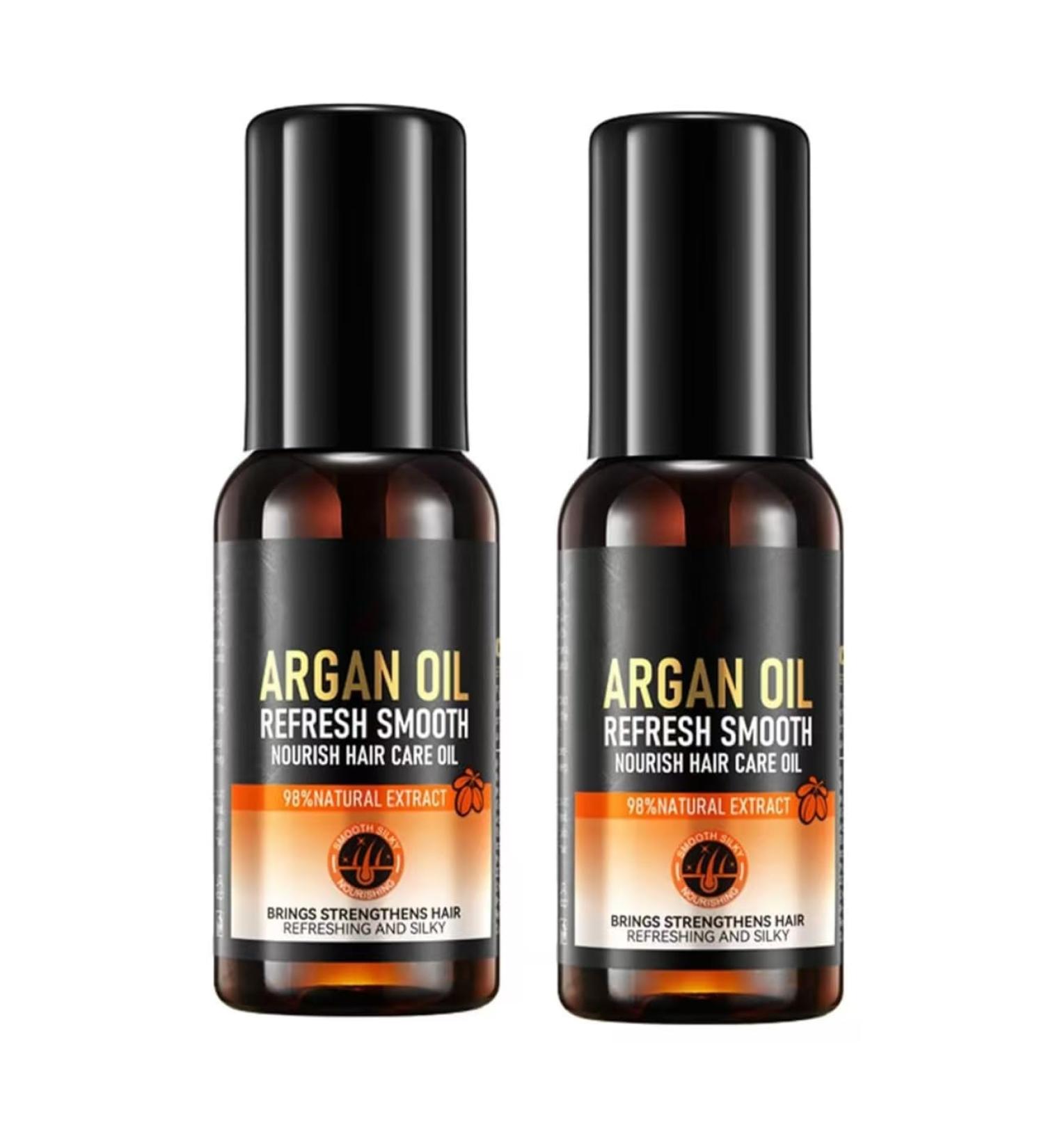 Huile d'argan bio huiles capillaires pour la croissance des cheveux renforce les m ches fragiles lisse les frisottis favorise une croissance plus paisse et plus abondante pour tous types de chev 2pcs - Buy Online on GoSupps.com