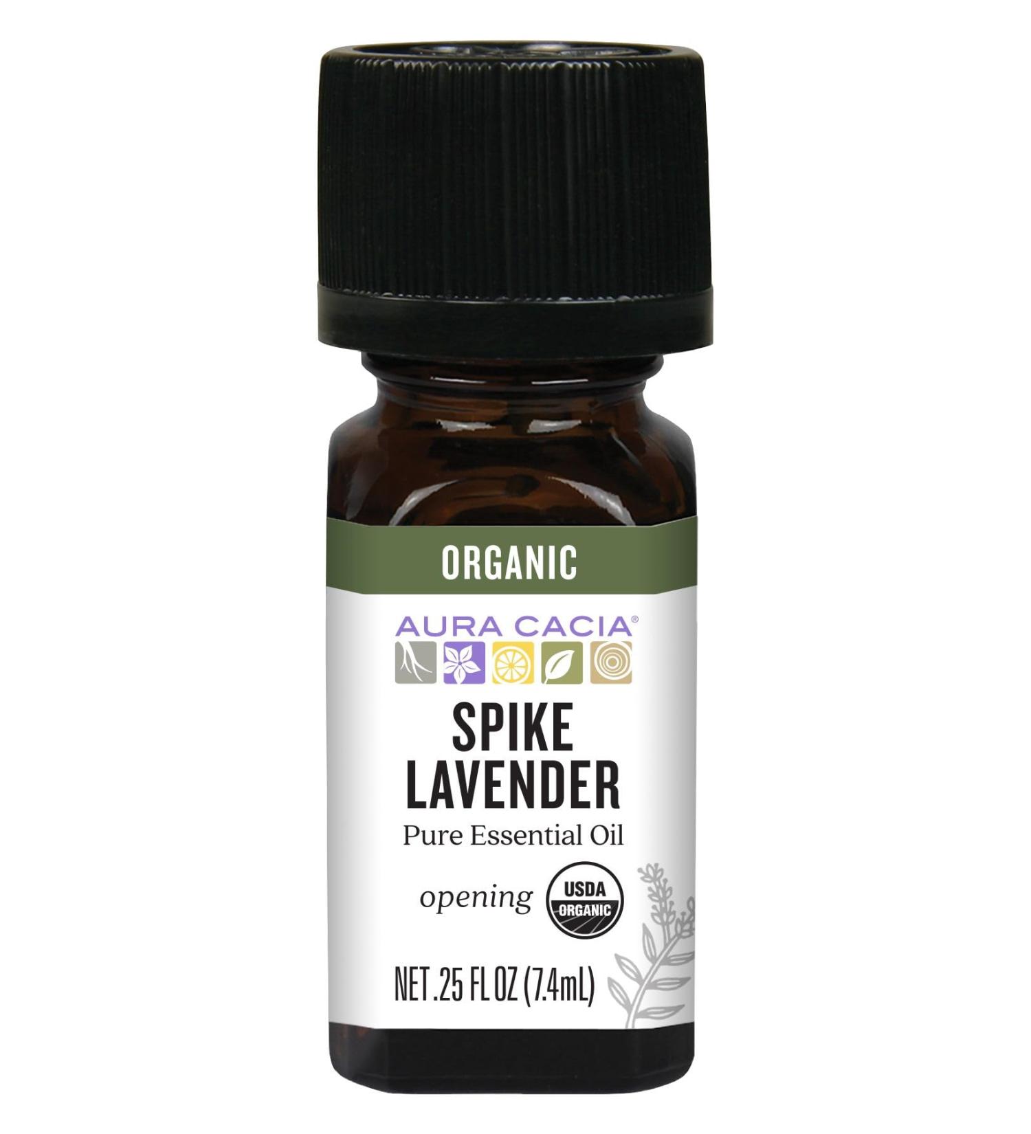 Buy Aura Cacia Organic Spike Lavender Essential Oil (0.25 fl. oz.) - Premium Quality 100% Pure International Shipping Available - Buy Online on GoSupps.com