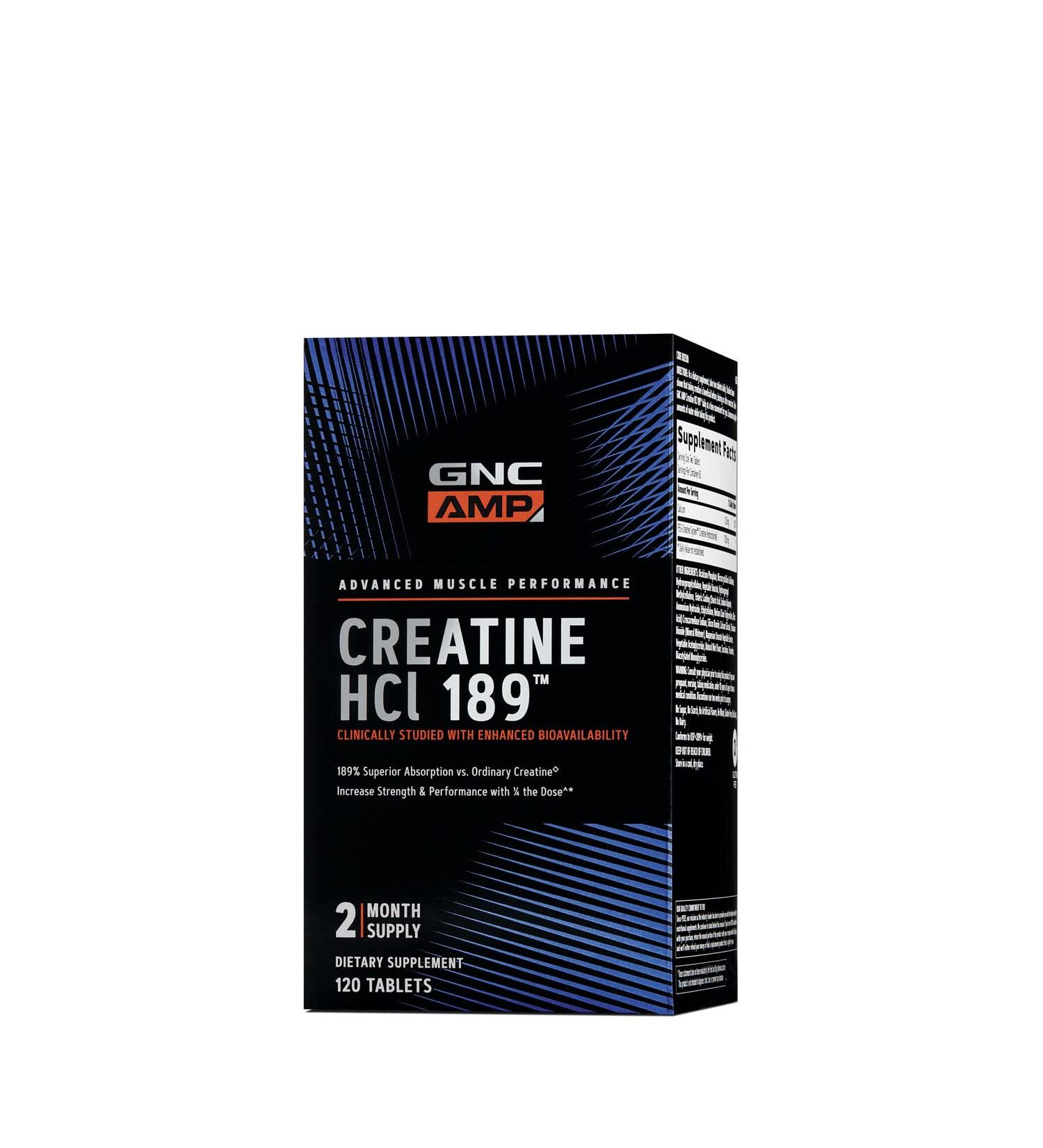 GNC AMP HCl 189 120 Tablets - 60 Servings | Pack of 1 - Buy Online on GoSupps.com