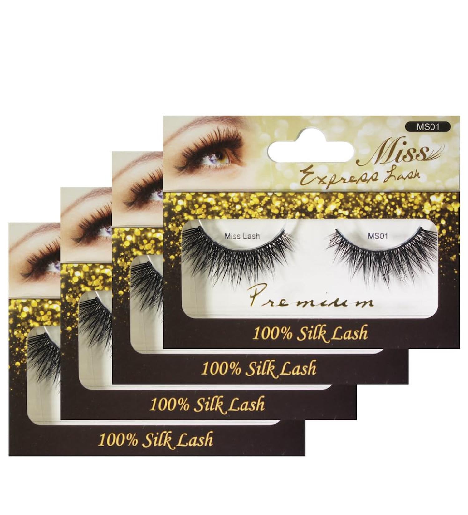 4 Pairs of Miss 3D Volume Tapered False Eyelash Extension MS01 - Luxurious Long-Lasting International Shipping - Buy Online on GoSupps.com