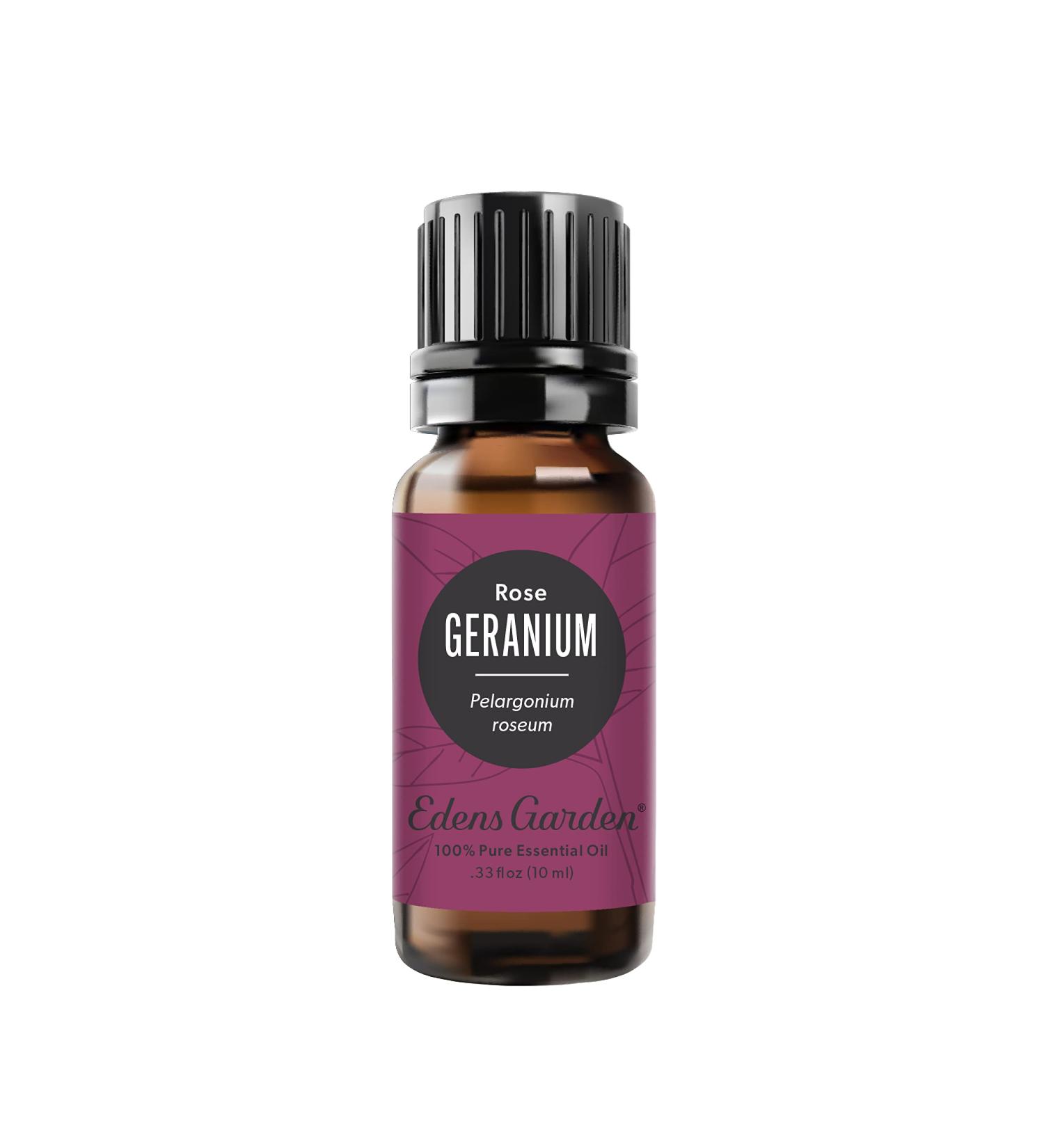 Edens Garden Geranium- Rose Essential Oil- 100% Pure Premium Grade Undiluted Natural Therapeutic Aromatherapy The Best for Diffuser Face Candle Hair 10 ml (.33 fl oz) Geranium Rose 0.33 Fl Oz (Pack of 1) - Buy Online on GoSupps.com