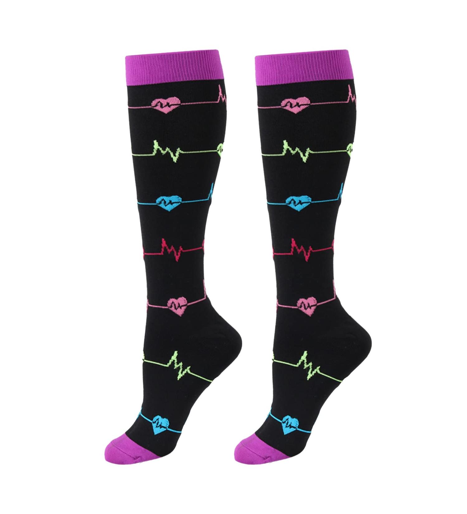 Wide Calf Compression Socks for Women & Men | Plus Size Knee High Support Stockings for Circulation - Buy Online on GoSupps.com
