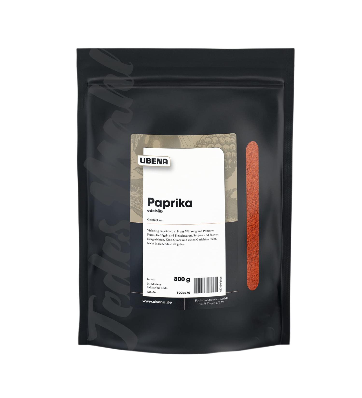 UBENA sweet paprika in a resealable storage bag pack of 2 (2 x 800 g)