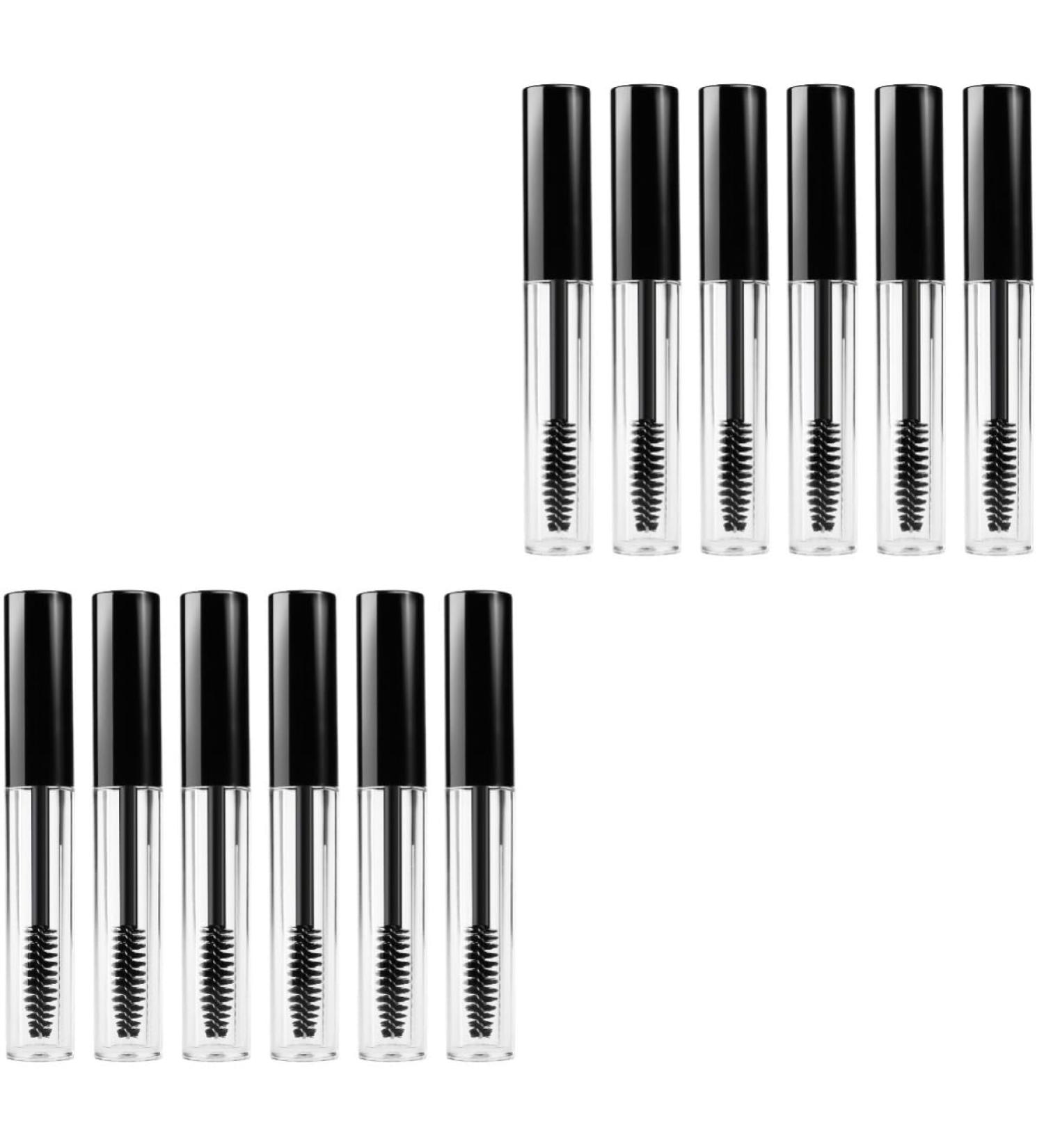 FOMIYES 12 Pcs Eyelash Brush Tube Empty Tube Refillable Mascara Tube Mascara Bottles and Wands Black - Buy Online on GoSupps.com