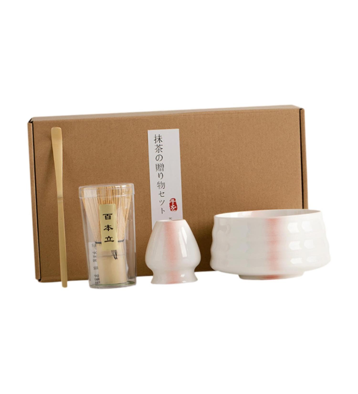 FytStycale Matcha Tea Set Matcha Ceremony Kit Handmade Matcha Whisk and Stand Japanese Matcha Set Vertical Lines - Buy Online on GoSupps.com