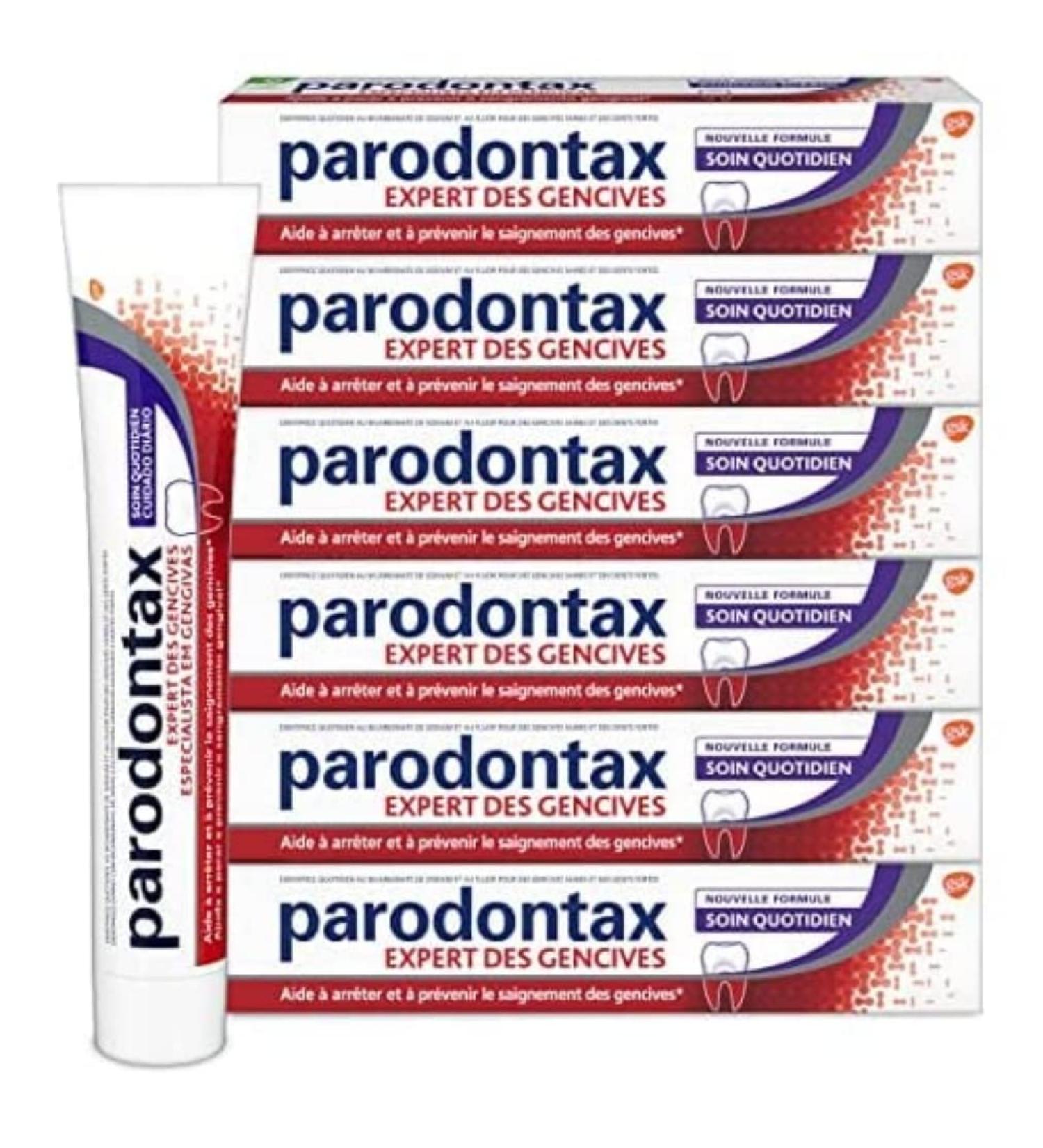 Parodontax Toothpaste for Daily Care - 6 x 75ml | Prevent Bleeding Gums & Fresh Taste | International Shipping Available - Buy Online on GoSupps.com