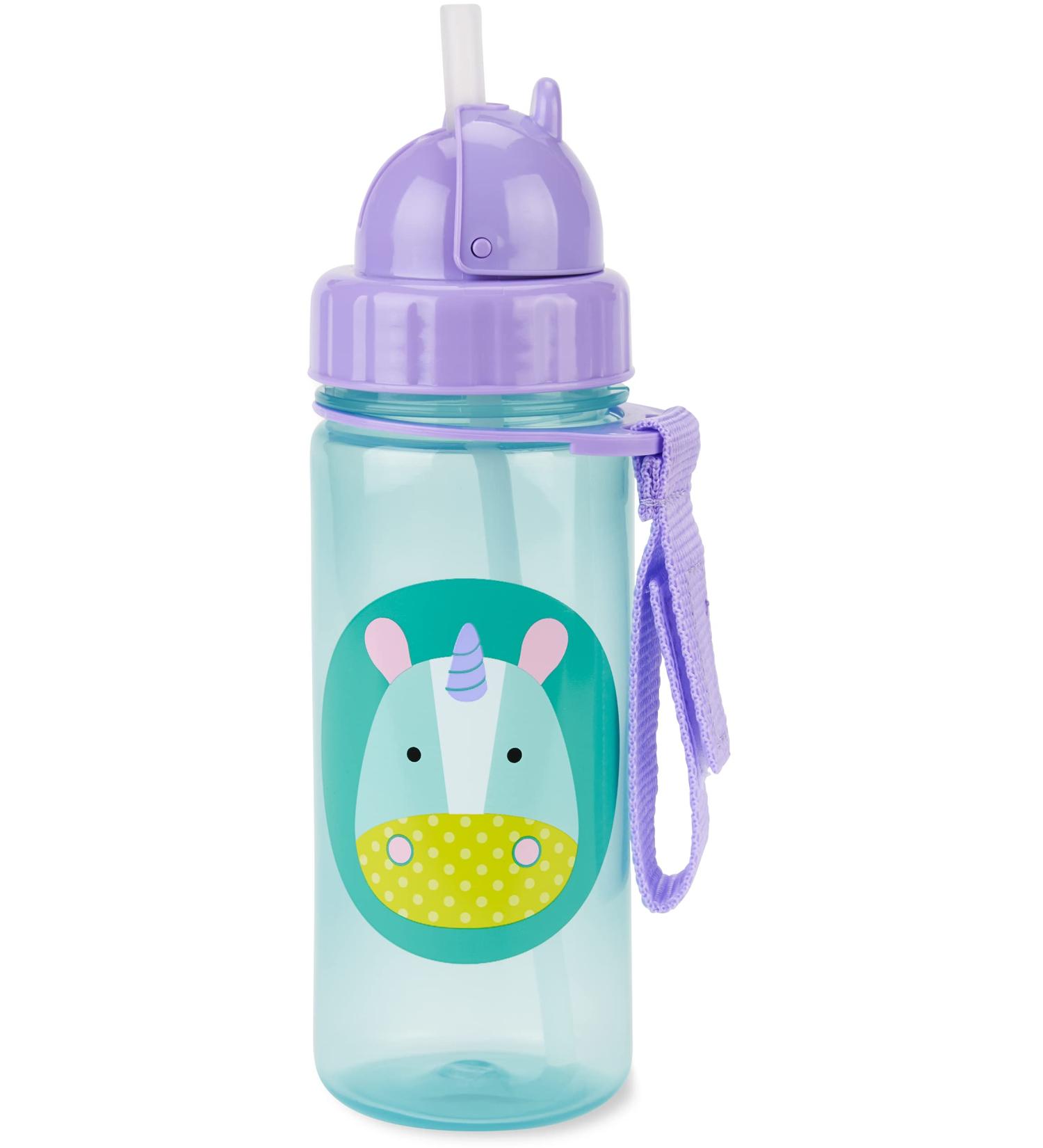 Skip Hop Toddler Sippy Cup with Straw - Zoo Straw Bottle 13 oz - Unicorn - Buy Online on GoSupps.com