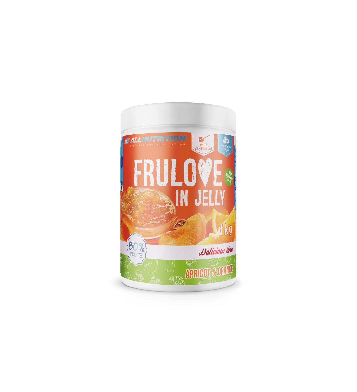 ALLNUTRITION Sugar Free Jam - Frulove Apricot & Orange Jelly - Low Carb & Calorie Spread - Vegan 1000g - Buy Online on GoSupps.com