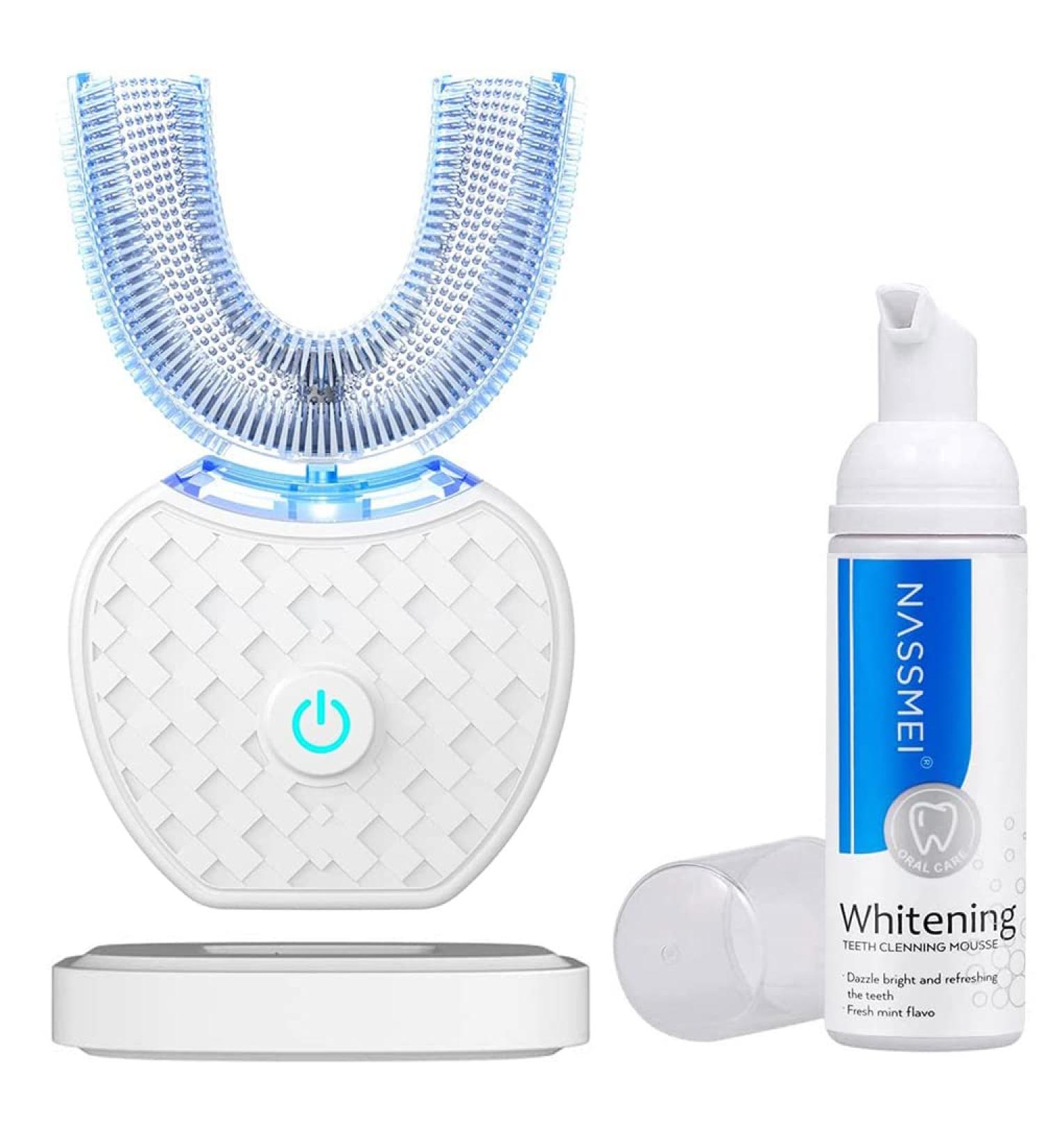 Buy Ultrasound Car Toothbrush - Mayeec 360 Automatic Electric Toothbrush for Men & Adults | Sonic Timer Tooth Elevator Brush (White) - International Shipping Available - Buy Online on GoSupps.com