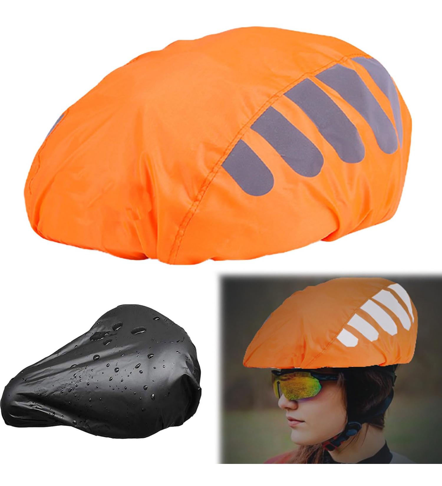 Qeeroyo Waterproof Bike Helmet Rain Cover - Windproof & Reflective Protection | 1PC Color4 for All Cycling Conditions - Buy Online on GoSupps.com