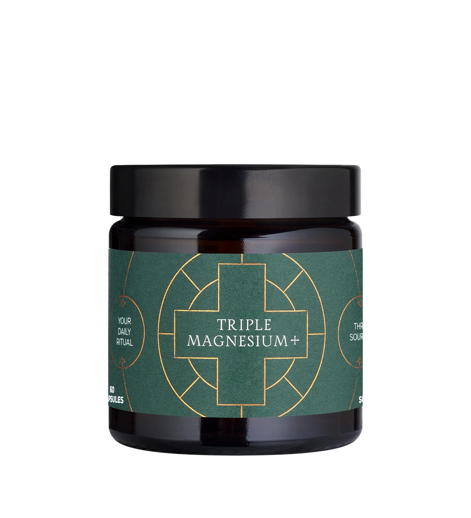 Ancient + Brave Triple Magnesium Capsules 30 Servings Triple Magnesium Complex for Women Energy and Relaxation Support Nervous System and Mood Balance Vegan for Daily Wellbeing Magnesium 3 in 1 - Buy Online on GoSupps.com