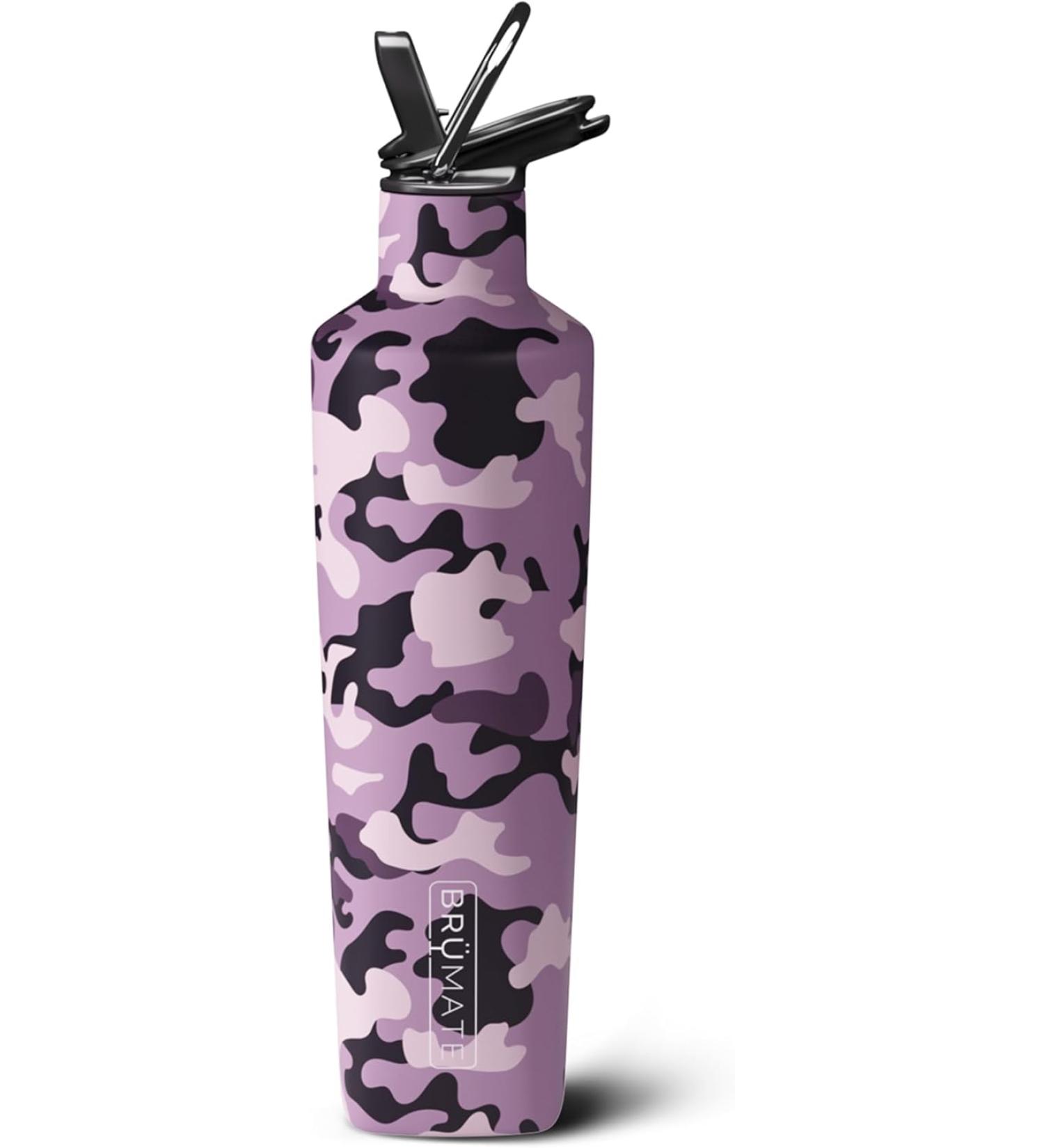 BrüMate ReHydration Leakproof Insulated Water Bottle with Straw Stainless Steel Water Canteen - 25 Oz - Buy Online on GoSupps.com