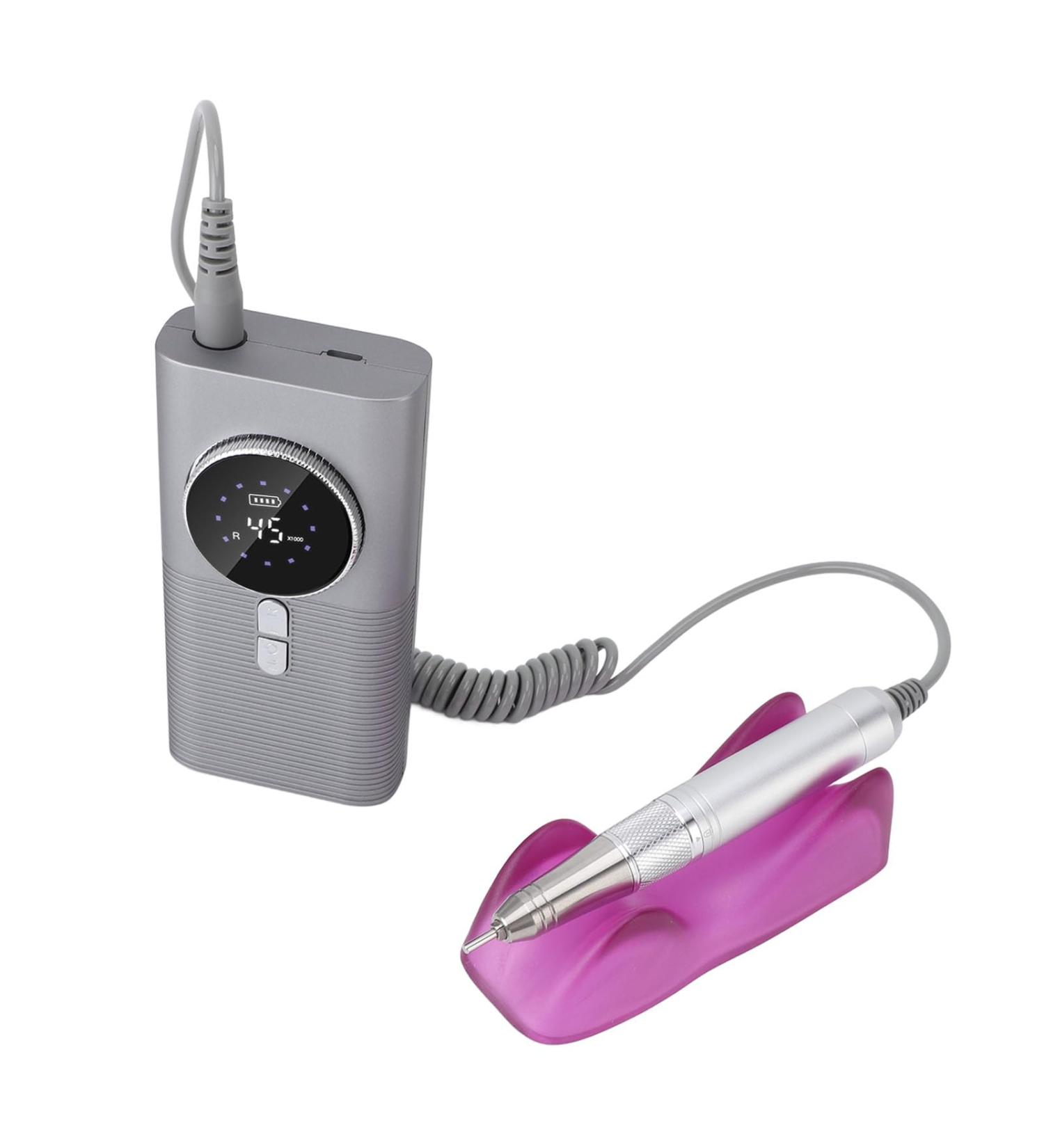 Electric Nail Grinder 45000rpm Portable Rechargeable Nail Drill with Low Noise for Manicure Multifunctional Grinding and Polishing - Buy Online on GoSupps.com