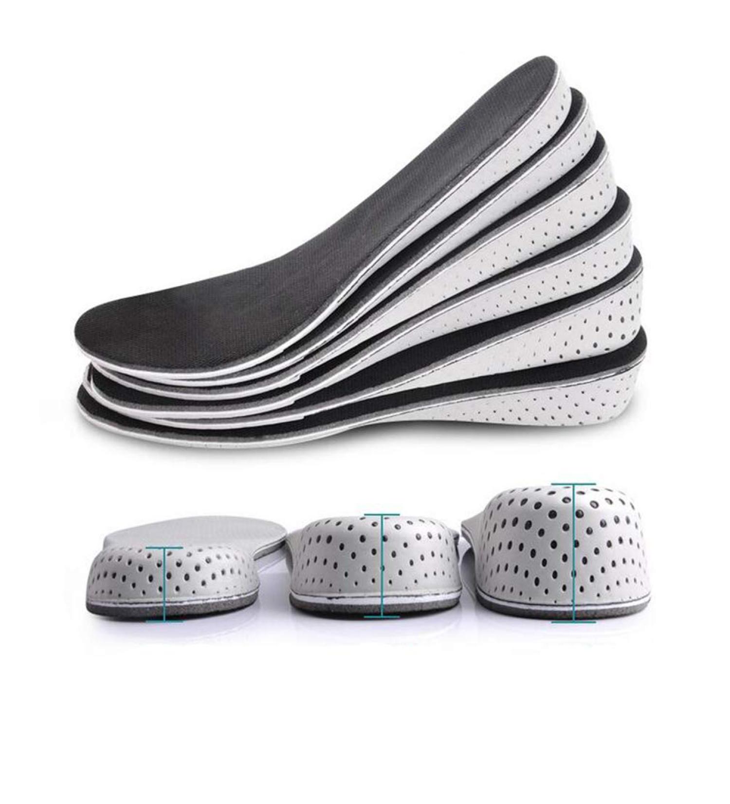 1Pair Memory Foam Height Increase Insoles - 4.3cm Lifts for Short Boots - Unisex Men Women - Breathable & Invisible Heel Inserts - Buy Online on GoSupps.com