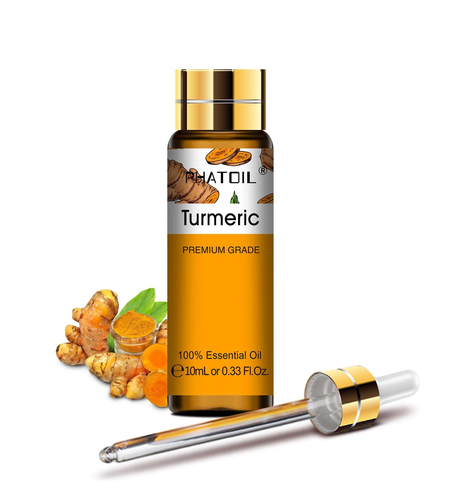 PHATOIL Turmeric Essential Oil 10ML - Pure & Cruelty-Free for Diffusers - Home Aromatherapy - 10.00 ml (Pack of 1) - Buy Online on GoSupps.com