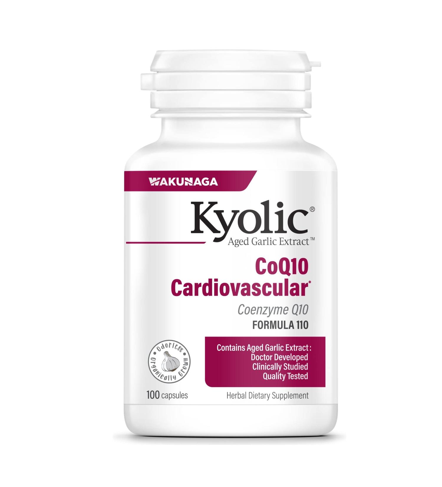 Kyolic Aged Garlic Extract Formula 110 with CoQ10 - 100 Capsules for Heart Health - Buy Online on GoSupps.com