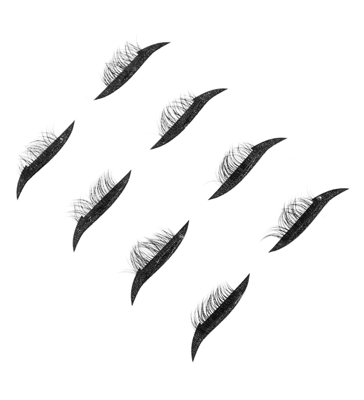 Ipetboom 4 Pairs False Eyelashes Eye Makeup Sticker Eyeliner Tape Sticker Eyelash Makeup Stickers Halloween+makeup Halloween Make up Water Proof Stickers Glitter Powder Flash Plastic Miss - Buy Online on GoSupps.com