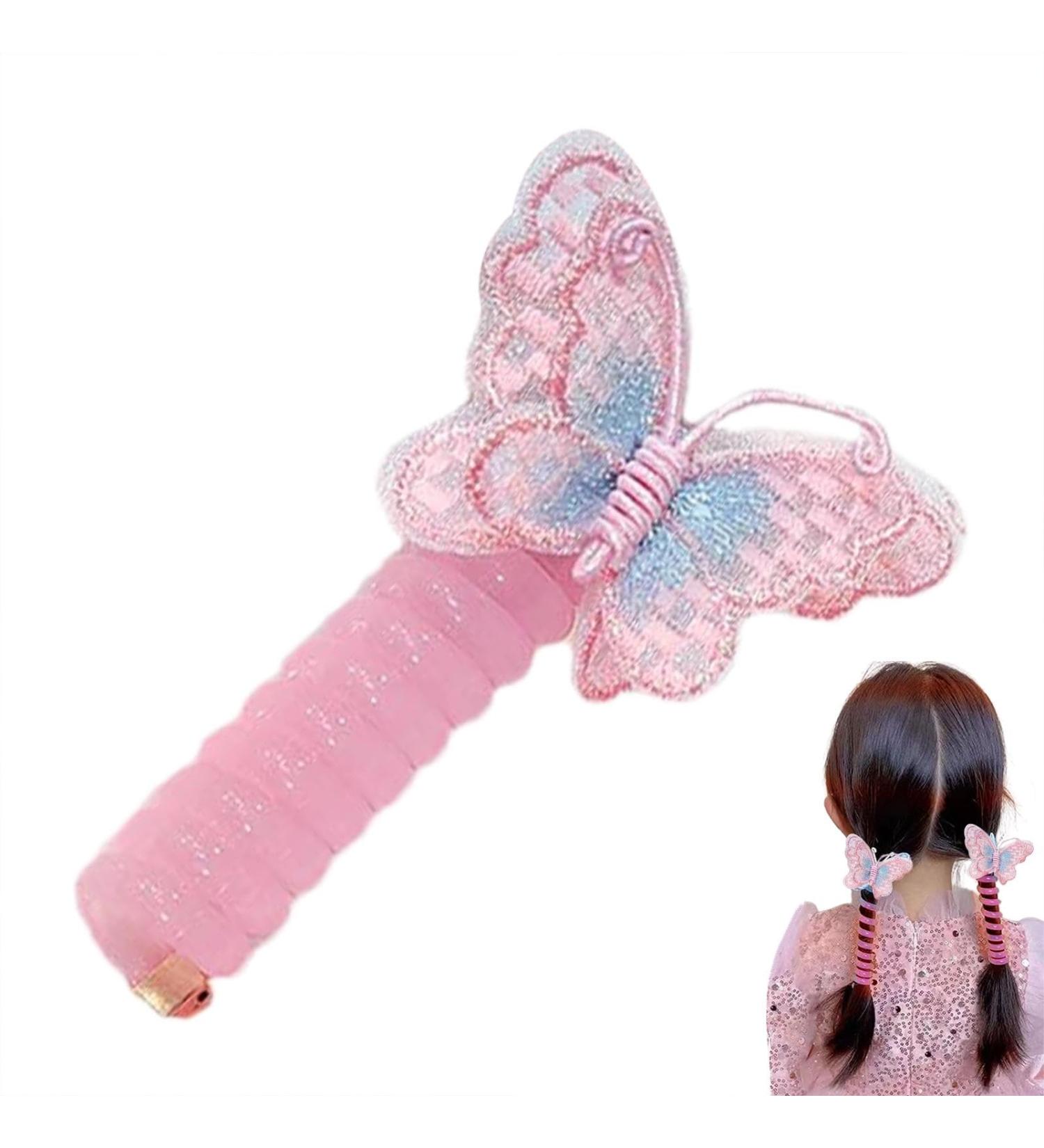 Telephone Wire Hair Bands for Kids 2 Ties Braided Telephone Cord Hair Bands Hair Accessories for Girls Women Braided Phone Wire Hair Ties Pink - Buy Online on GoSupps.com