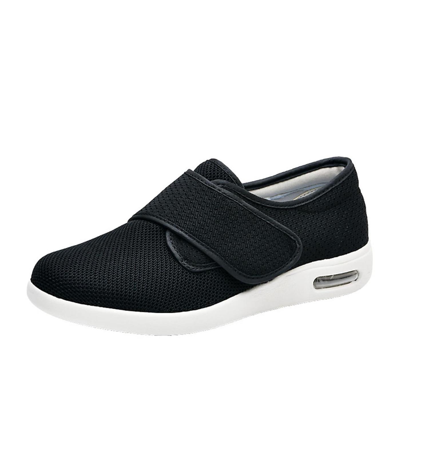Plantar Fasciitis Shoes for Men - Lightweight Extra Wide Orthopedic Diabetic Pain Relief | Breathable Edema Shoes for Swollen Feet - Size 7.5 Black - Buy Online on GoSupps.com