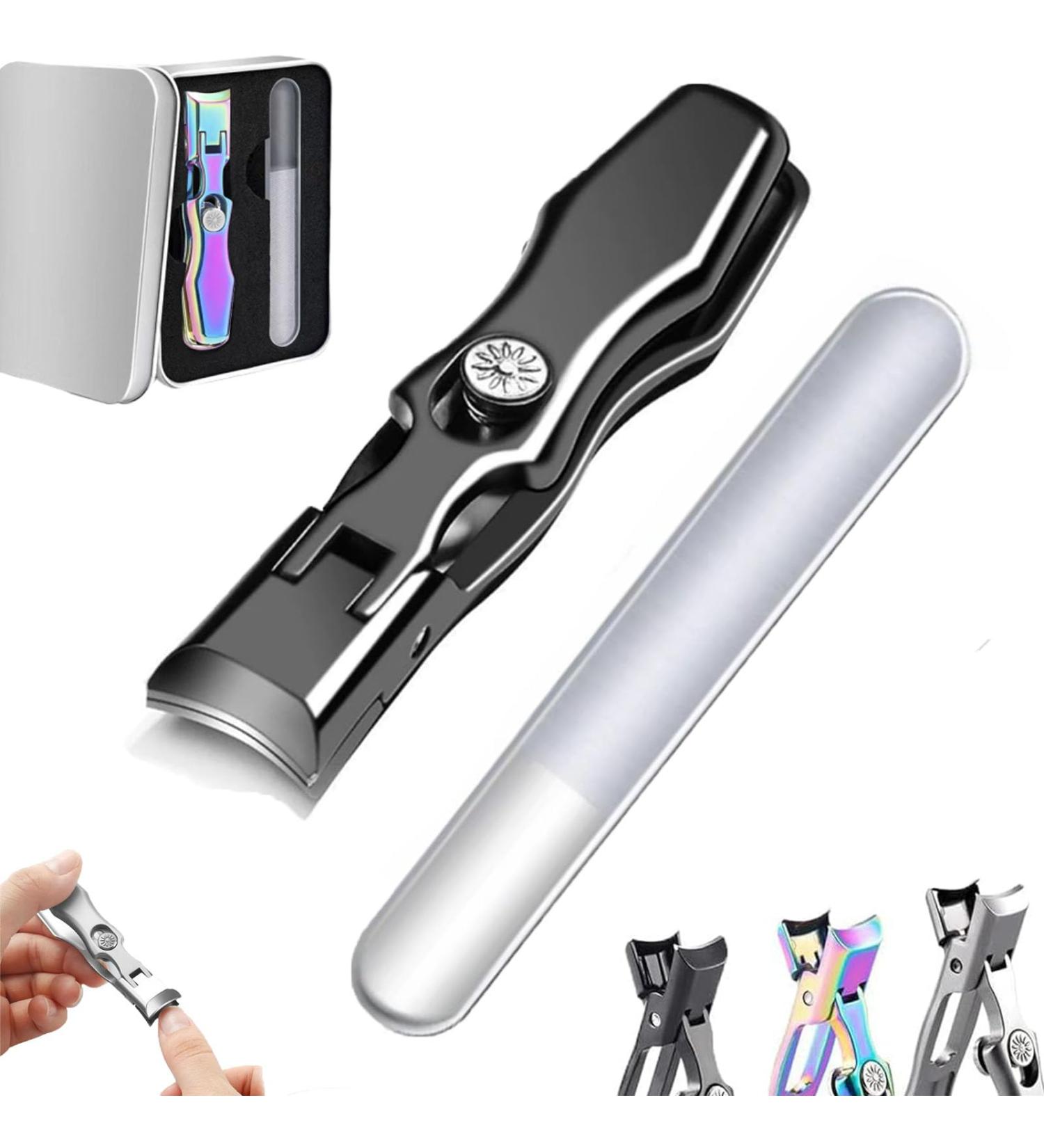 Argumub Luxgrip German Toe Nail Clippers for Thick Nails Lux Grip German Nail Clippers Ultra Wide Jaw Toenail Clippers Heavy Duty Nail Cutter (Black) - Buy Online on GoSupps.com