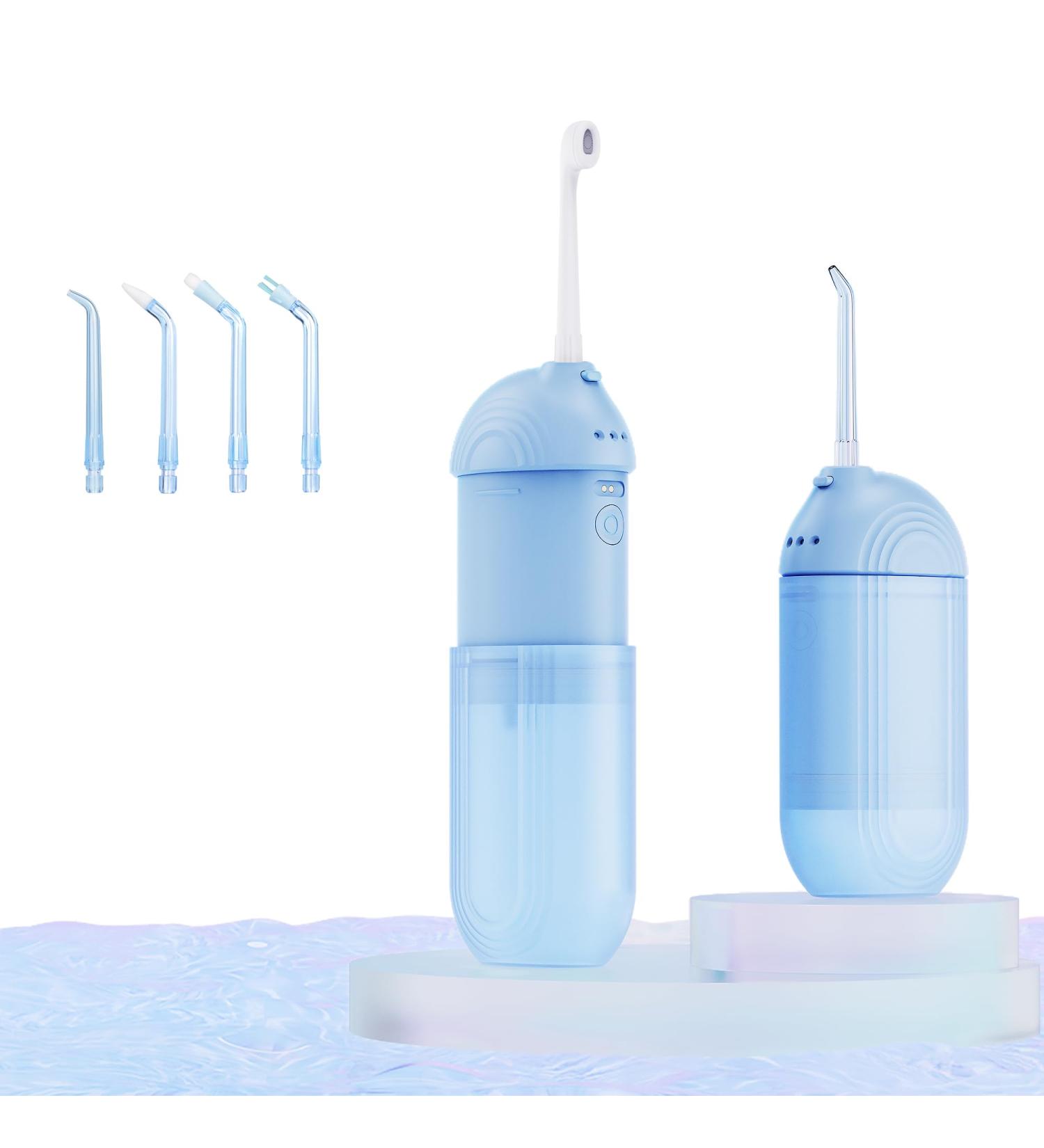 Cordless Water Flosser Portable - yayisheng 3 Modes Dental Oral Irrigator with Detachable Tank 5 Jet Tips & Water Toothbrush Magnetic Suction Charging IPX7 Waterproof - Buy Online on GoSupps.com