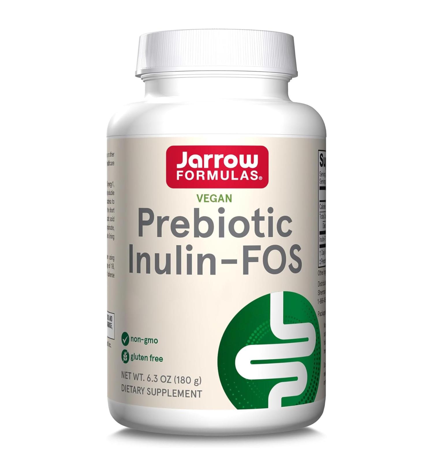Jarrow Formulas Inulin-FOS Food Fiber with Fructooligosaccharides High Dosed 180g Vegan Powder Gluten Free Vegetarian Non-GMO - Buy Online on GoSupps.com