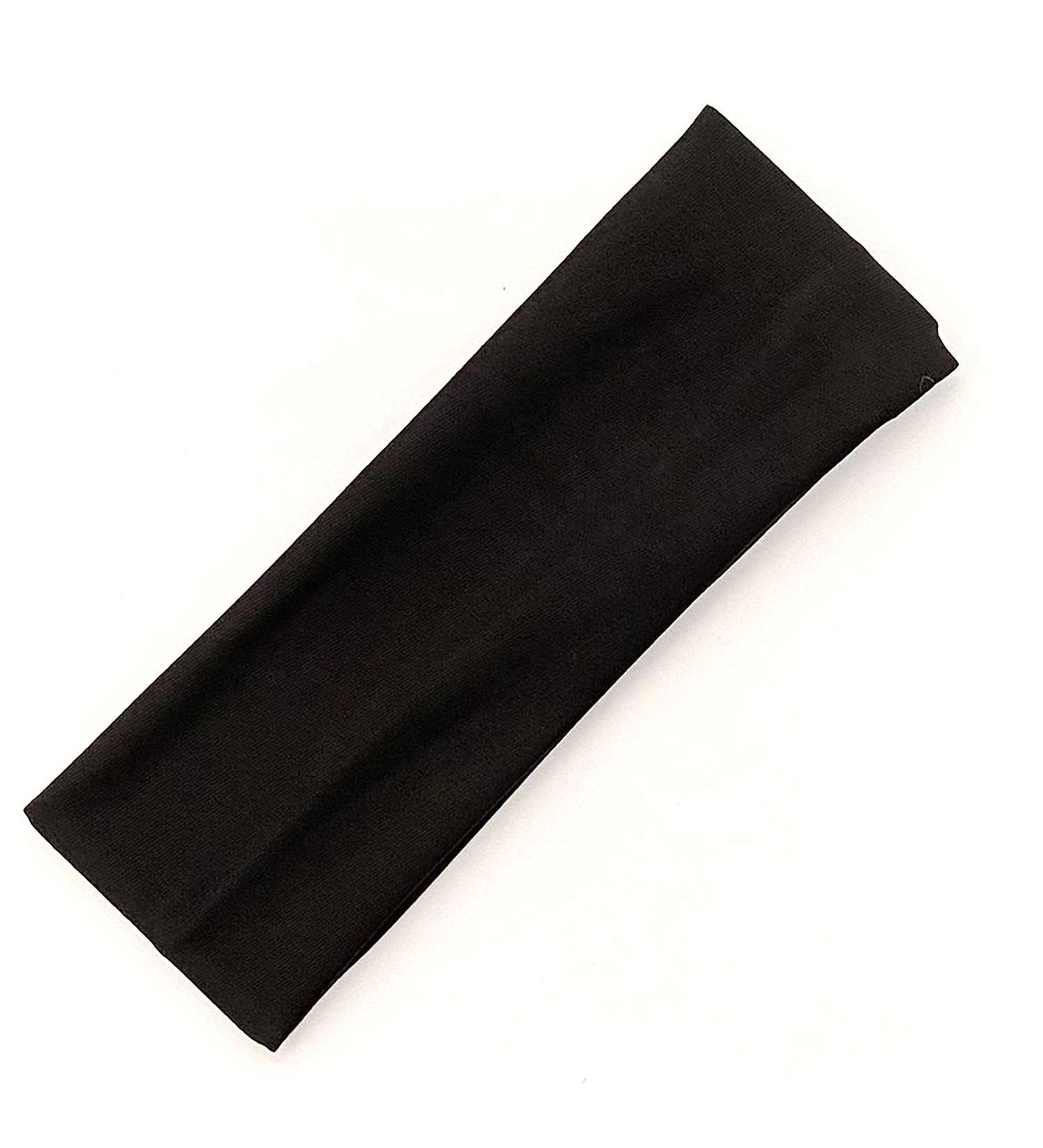 Allsorts 7cm Plain Stretchy Fabric Headband Kylie Band Headband Hairband Hair Bandeau (Black)