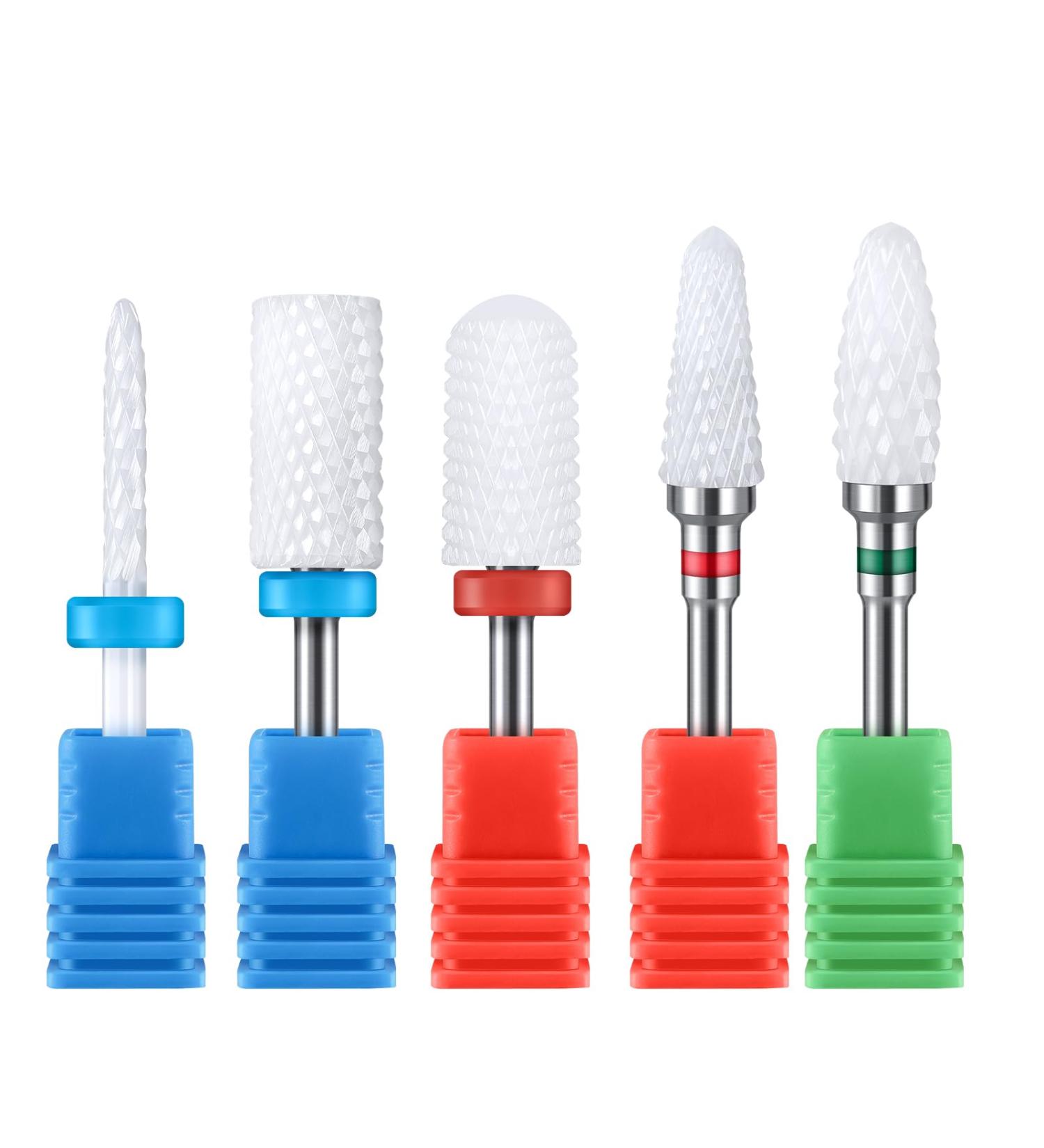 Meloysusie Nail Drill Bits Set - 10pc Ceramic Safety Bits for Electric Nail Files - Professional Tools for Acrylic, Gel Nails, Cuticle Removal - 3/32 Inches - Buy Online on GoSupps.com