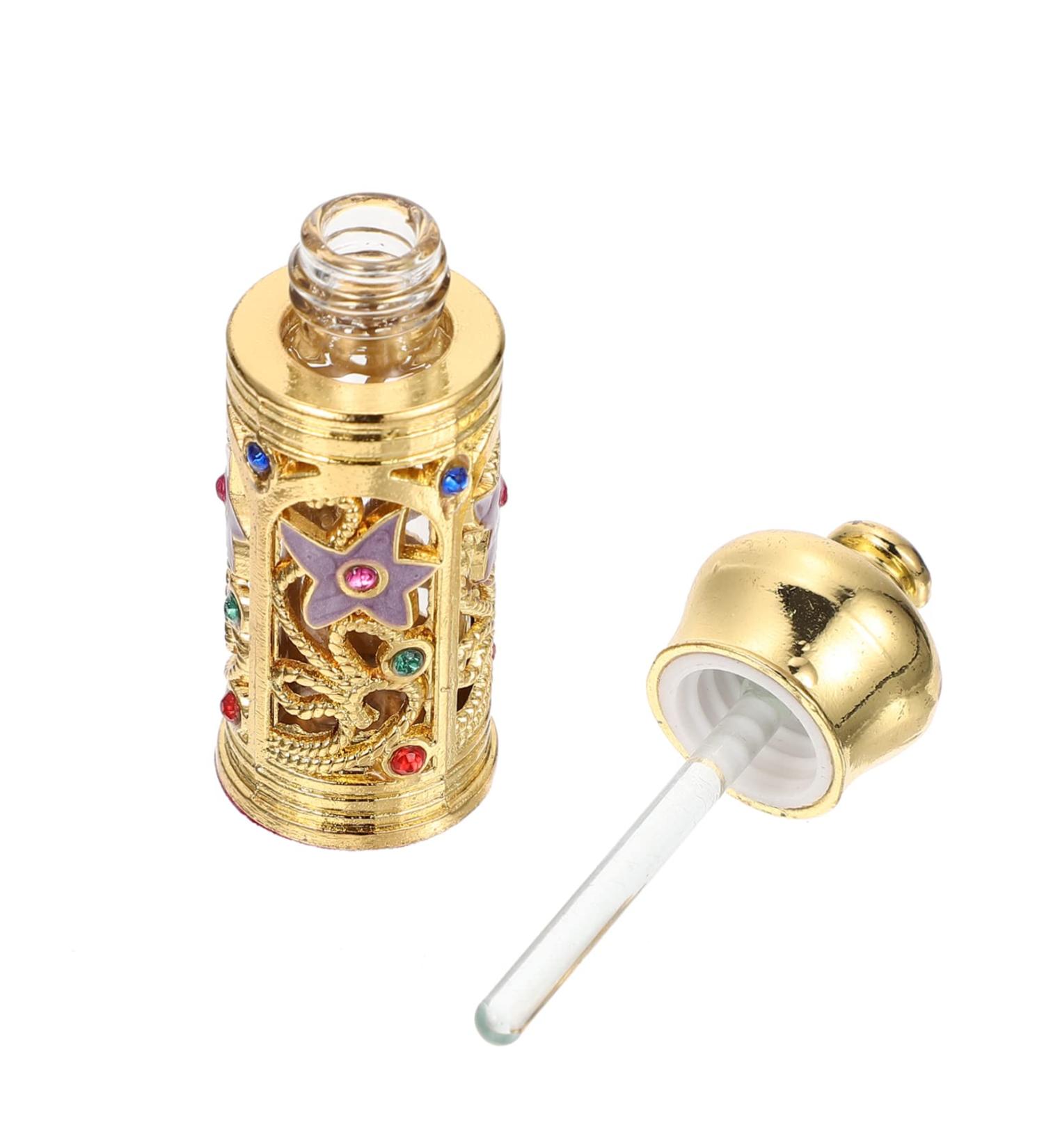 DOITOOL Essential Oil Empty Bottle Perfume Spice Container Refillable Fragrance Essence Bottle Arabic Decor Terrarium Middle East Bottle Dropper Bottle Old Fashioned Glass Travel - Buy Online on GoSupps.com