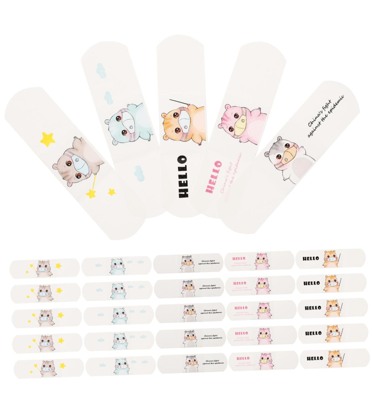 NOLITOY 60 Sheets Cartoon Bandages - Breathable First Aid Stickers for Small Wounds - Fun Adhesive Patches for Kids - Buy Online on GoSupps.com