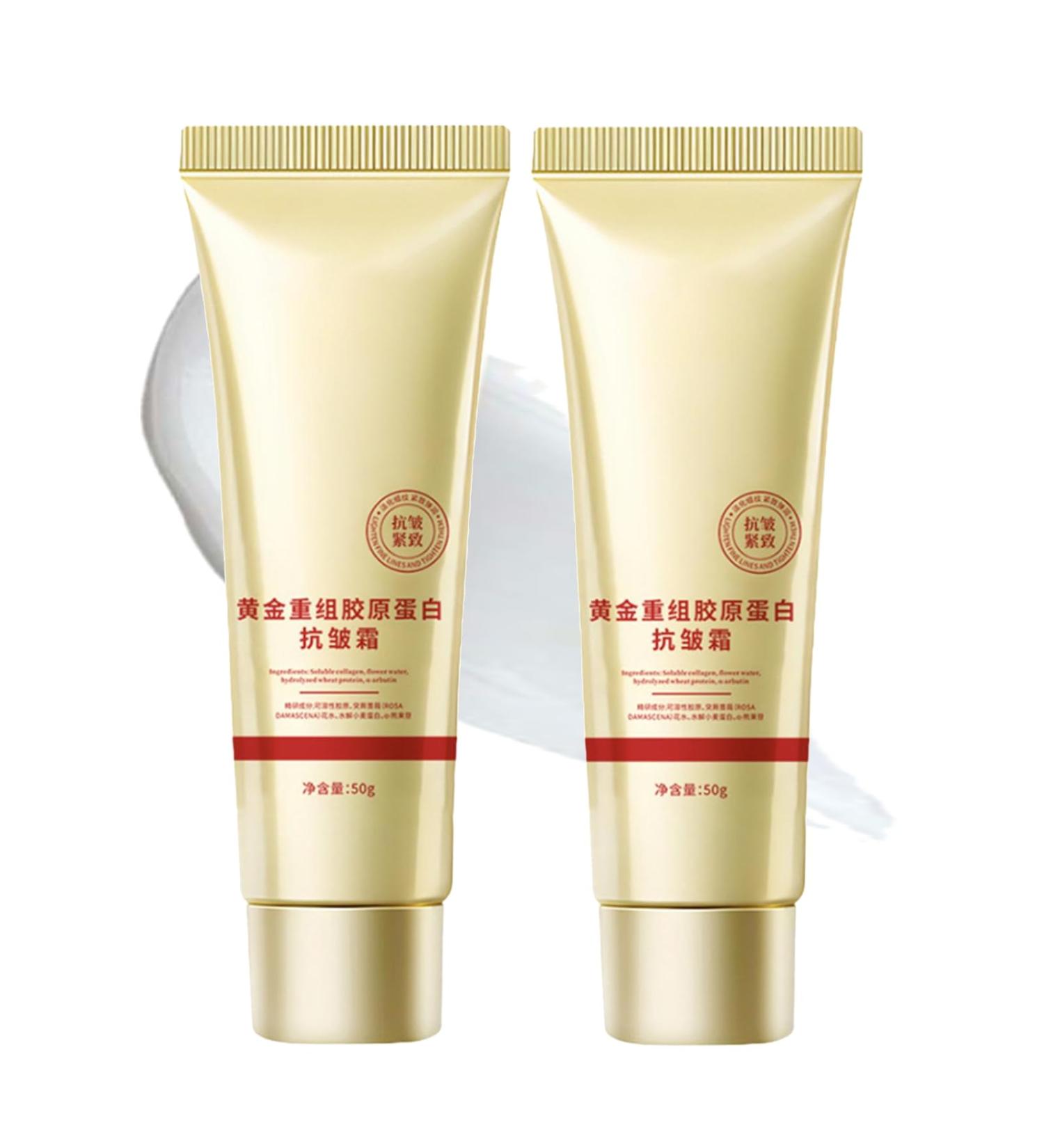 Golden Collagen Face Cream Smoothing Collagen Cream Anti-Wrinkle Moisturizing Face Cream Golden Anti-Wrinkle Cream for Women Firming Face Cream Golden Collagen Korea Cream (2) - Buy Online on GoSupps.com
