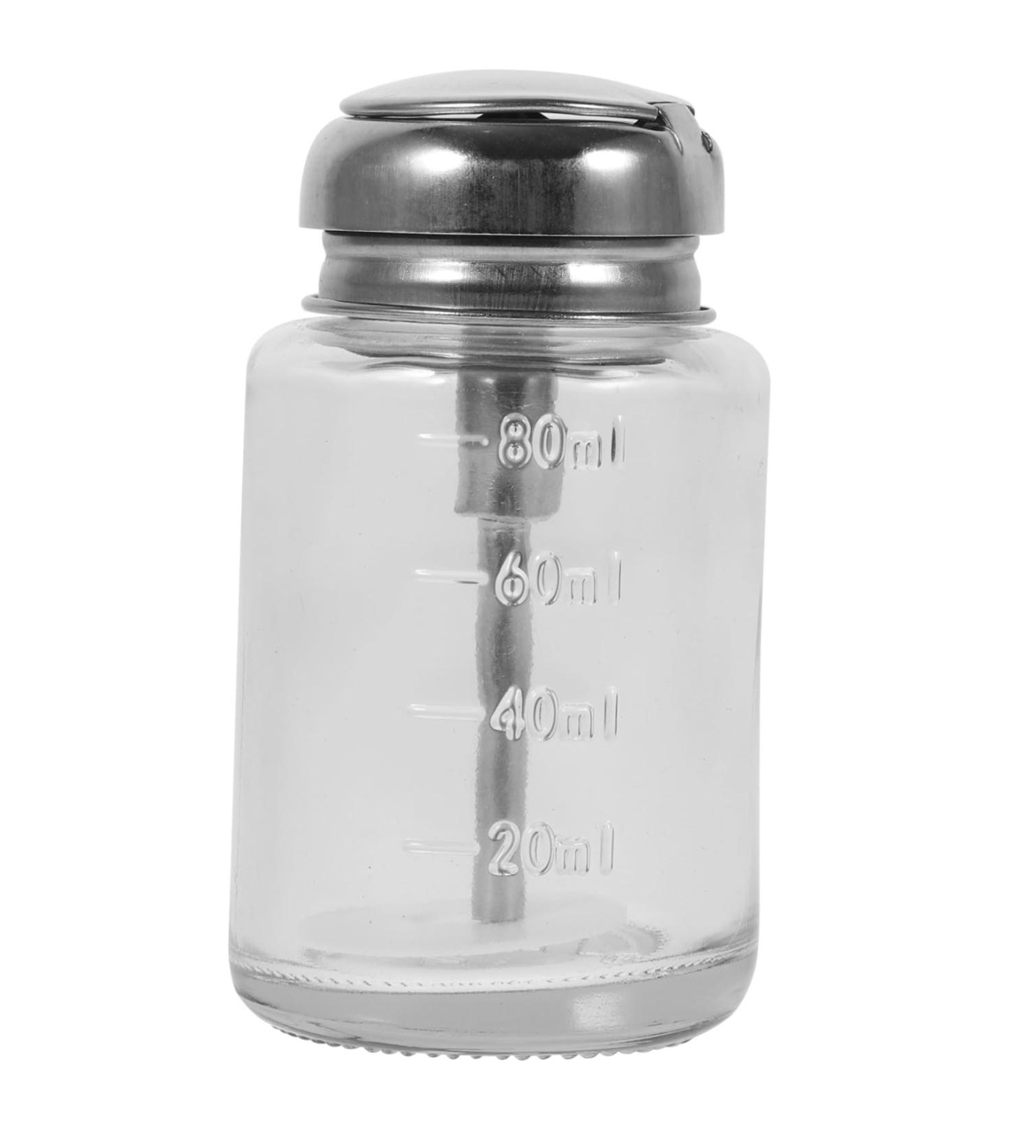  OKUMEYR Push Glass Bottle With Measuring Scales Nail Polish Remover Bottles Nail Polish Remover Pump Nail Polish Remover Glass - Buy Online on GoSupps.com