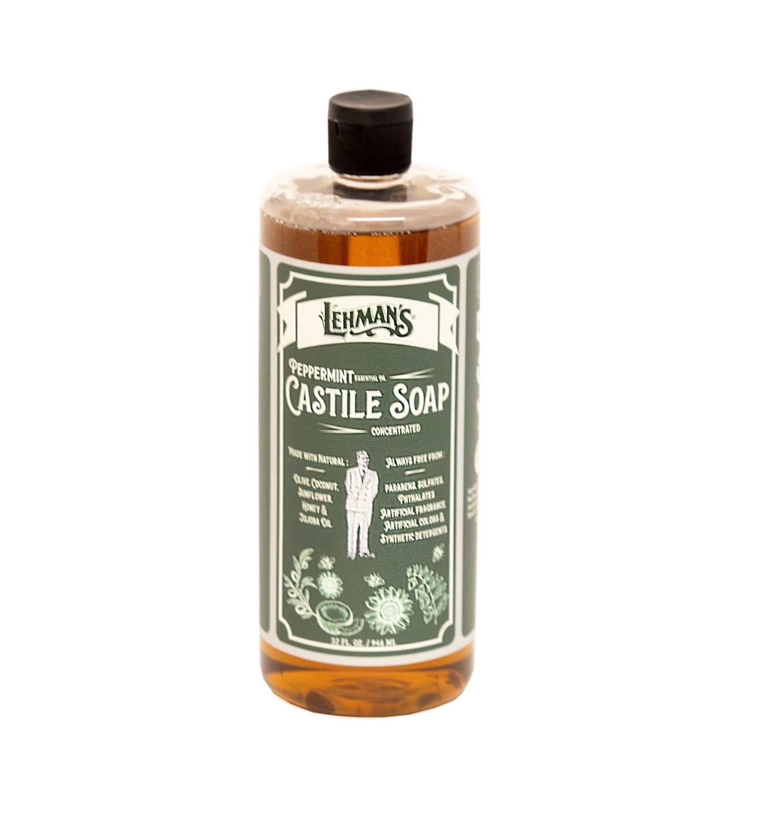 Lehman s Concentrated Liquid Castile Soap - Natural & Gentle Multipurpose Cleaner 32 fl oz Peppermint Scent - Eco-Friendly International Shipping - Buy Online on GoSupps.com